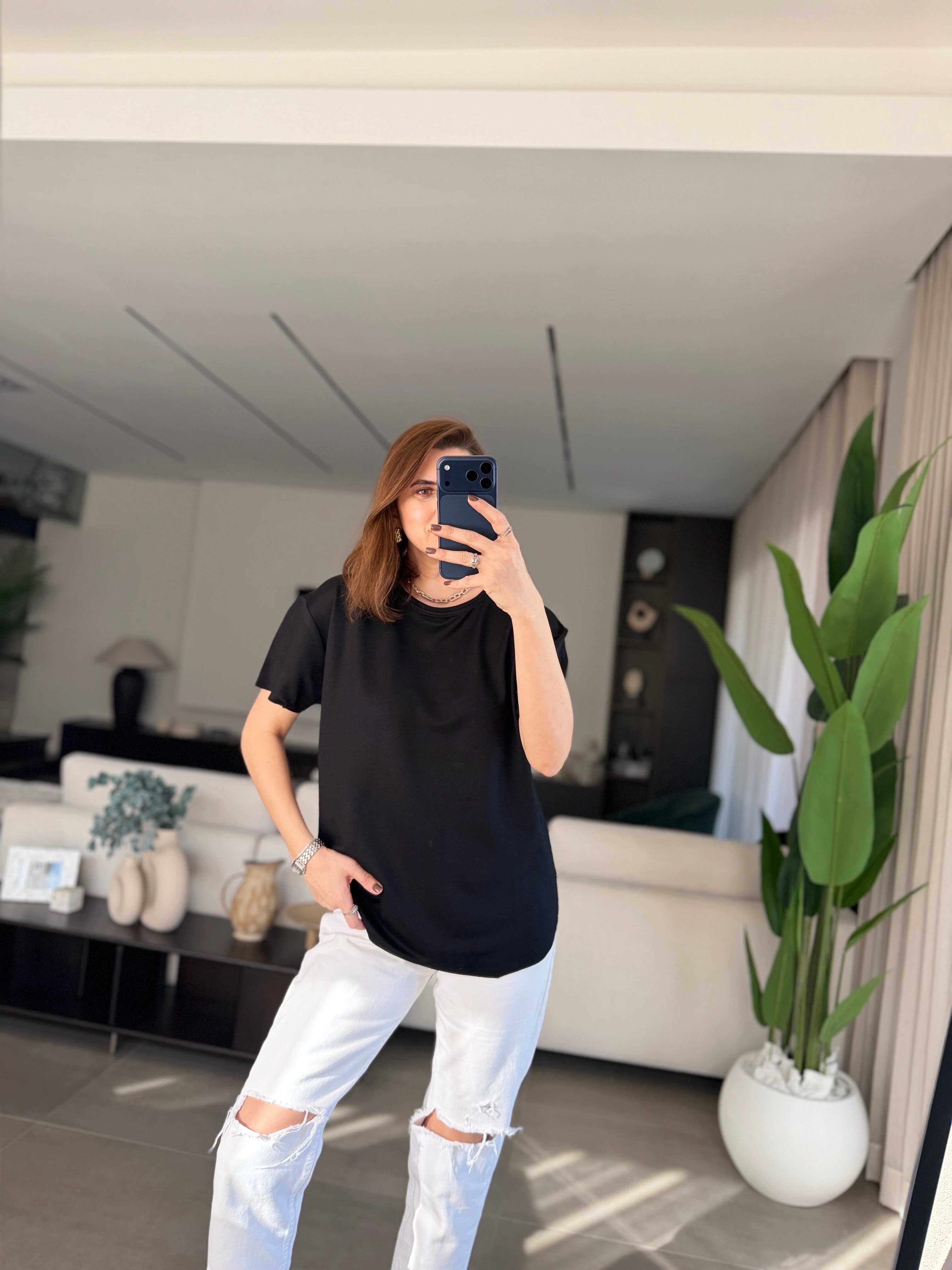 Siyah Versa Basic T-shirt