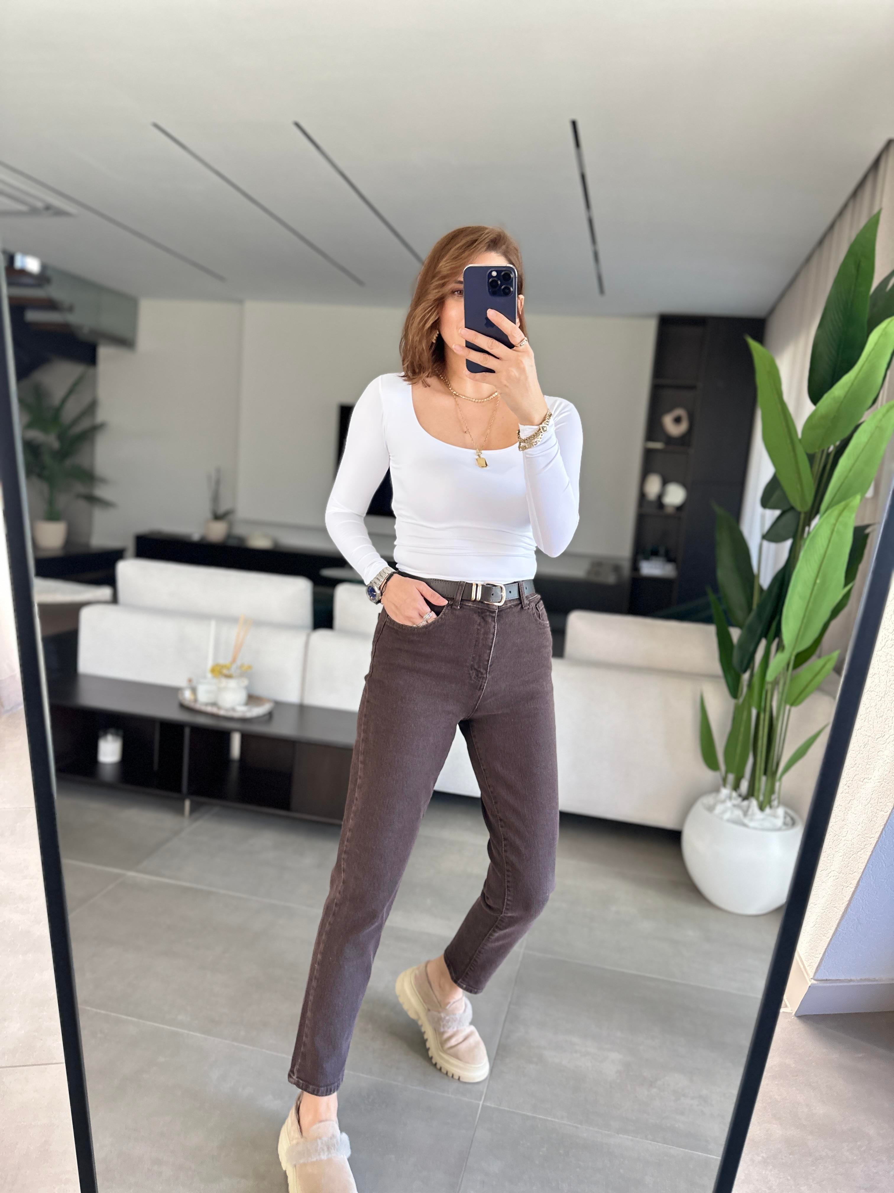 Slim Fit Kemerli Jean