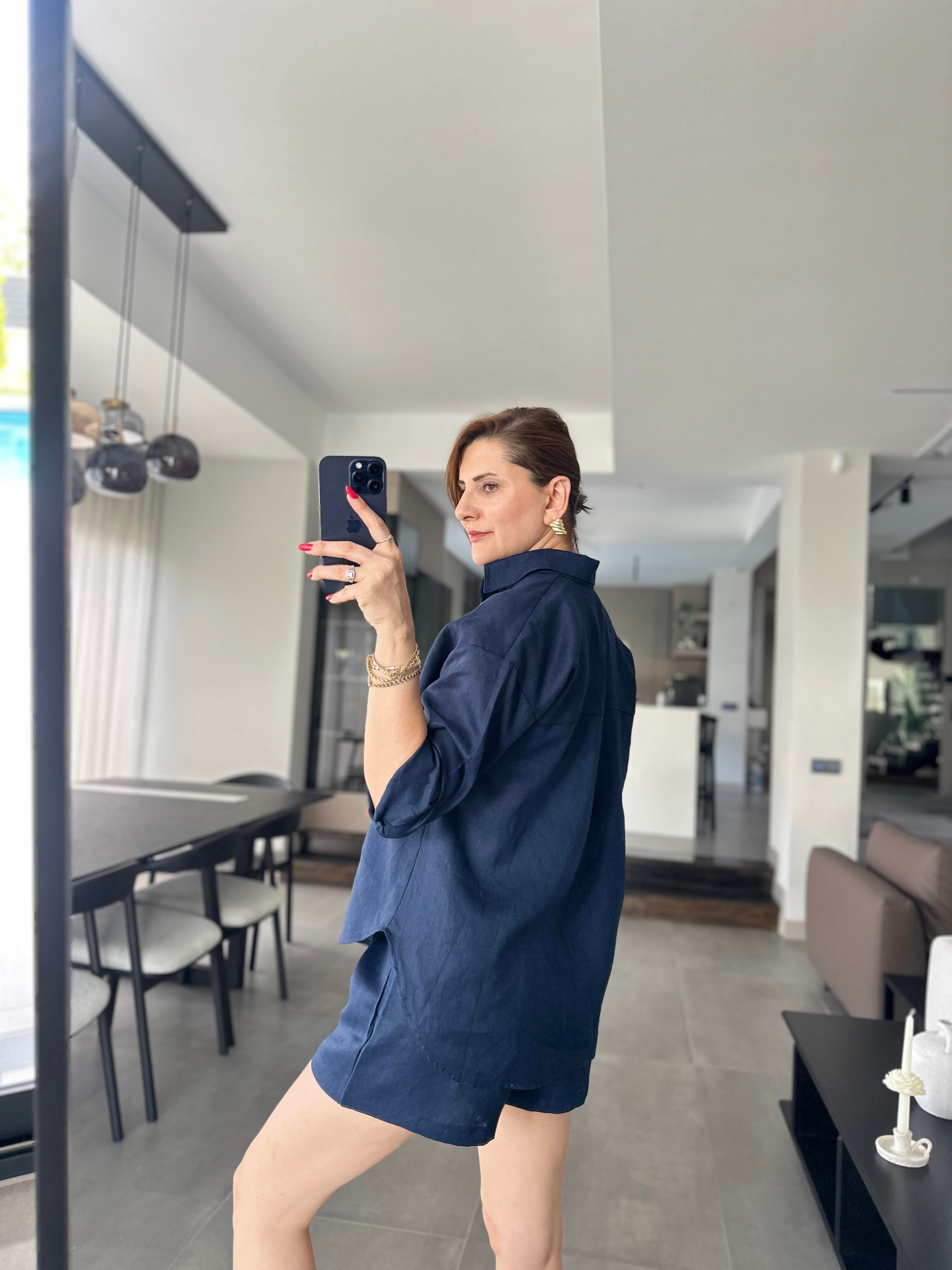 Sofia Şort Keten Takım