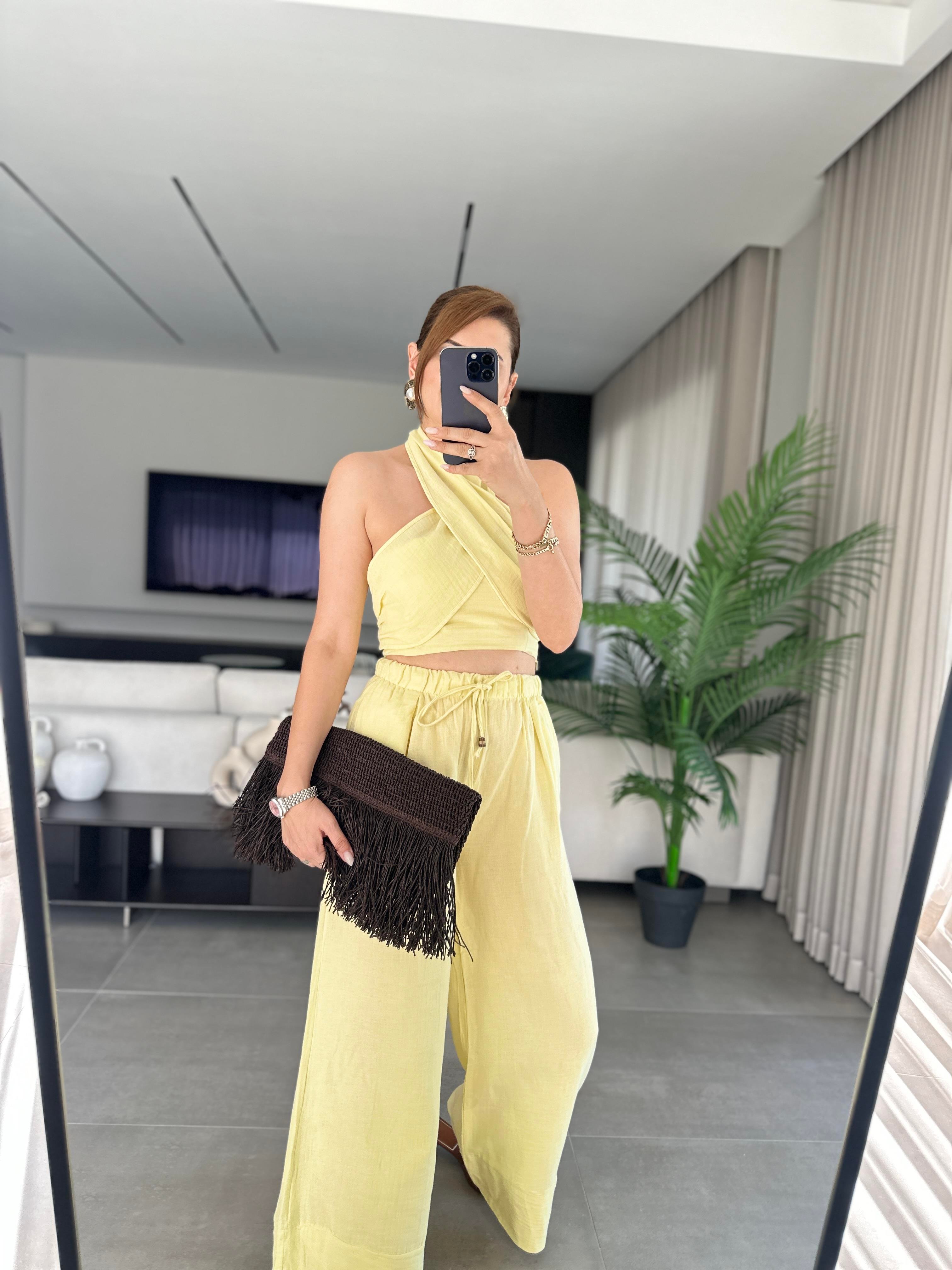 Straplez Pantolon Takım