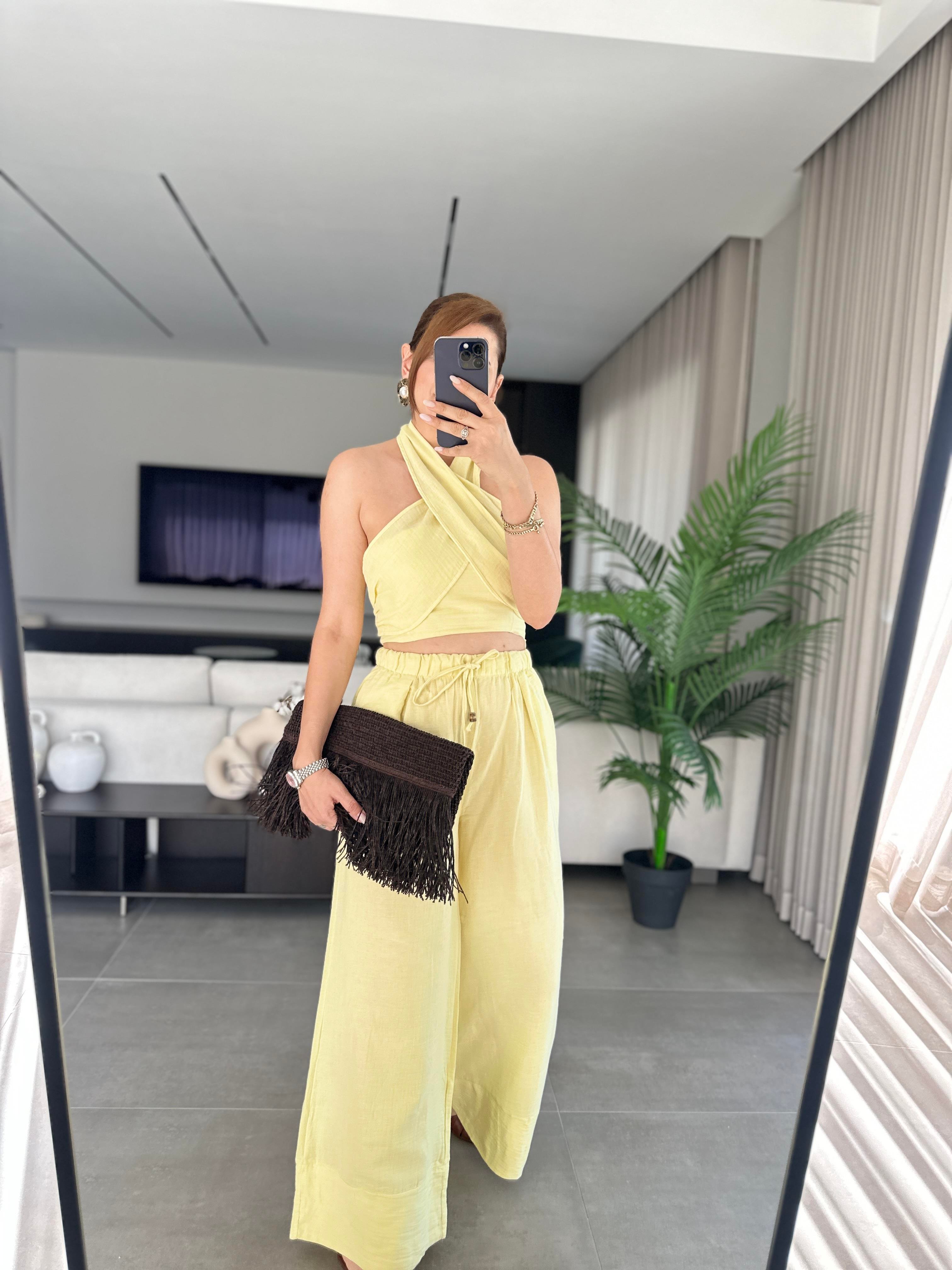 Straplez Pantolon Takım