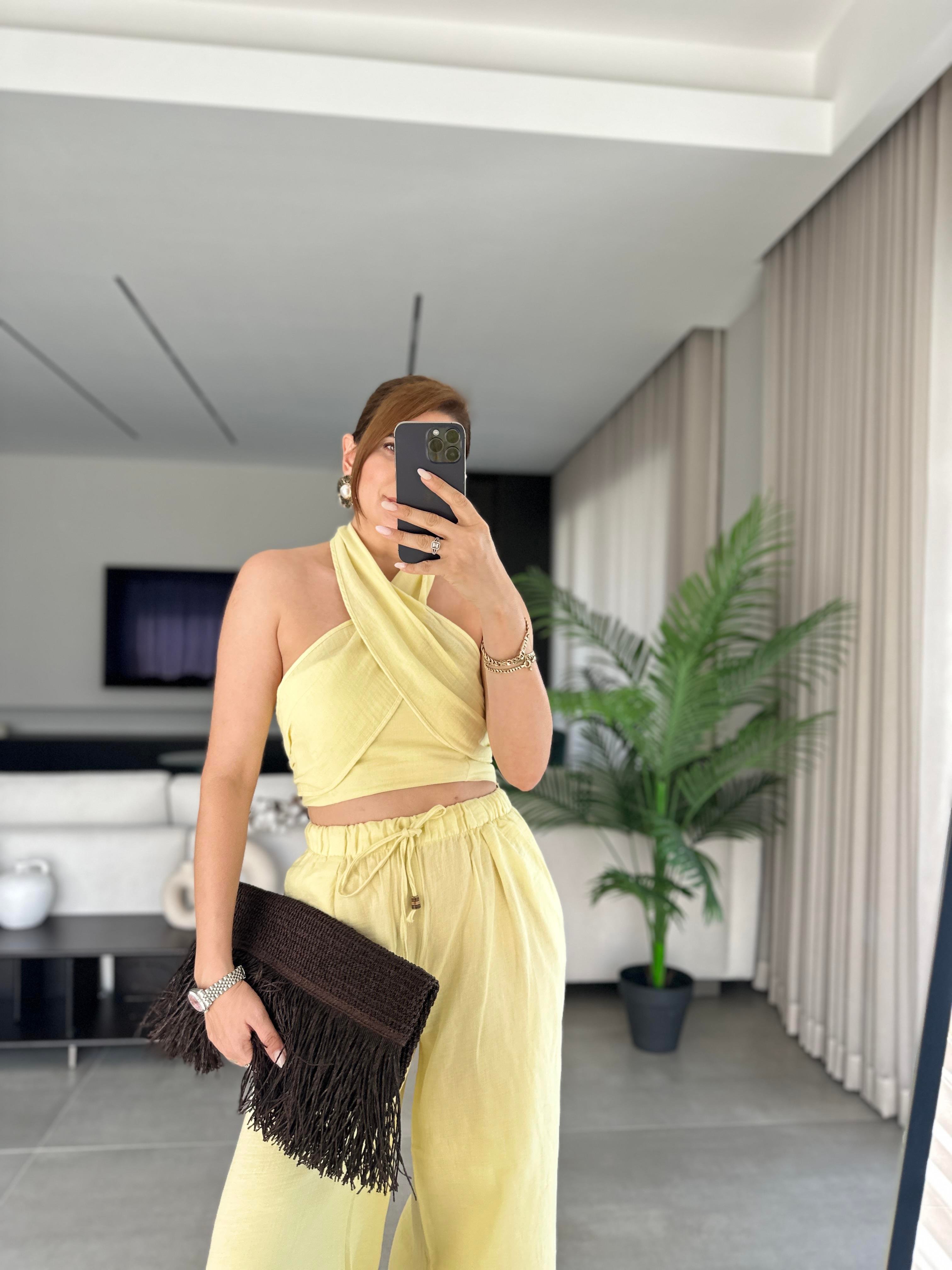 Straplez Pantolon Takım