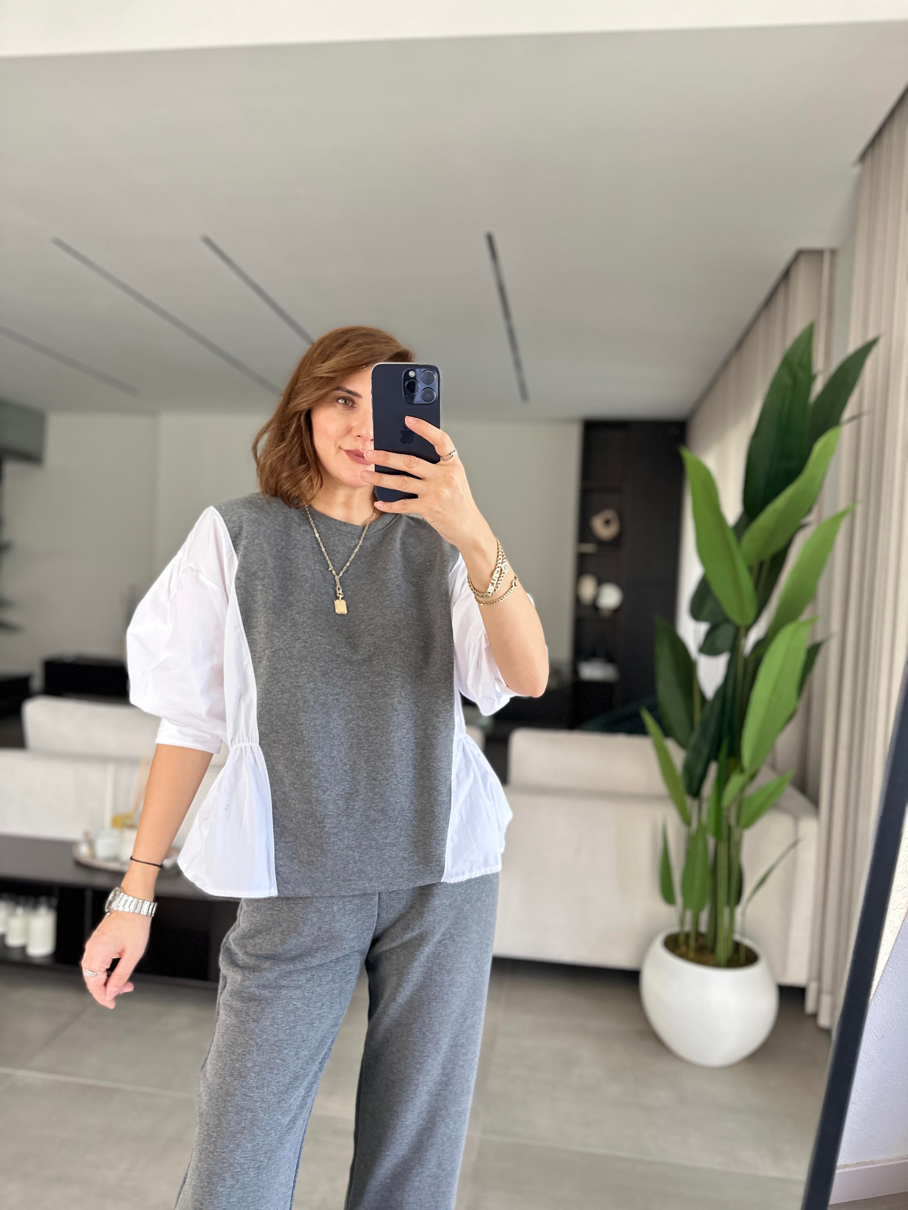 Sweat Gömlek Detaylı Takım