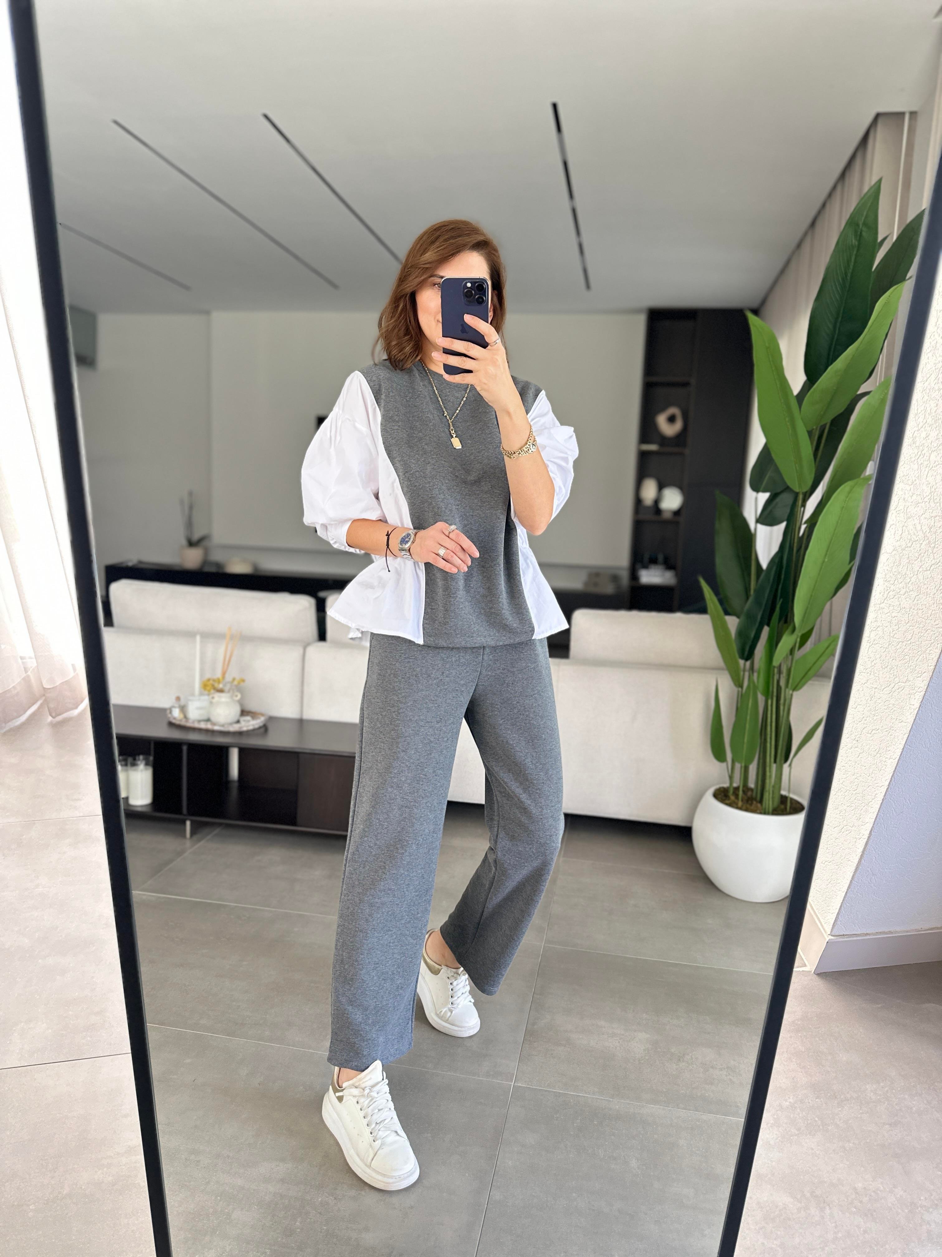 Sweat Gömlek Detaylı Takım