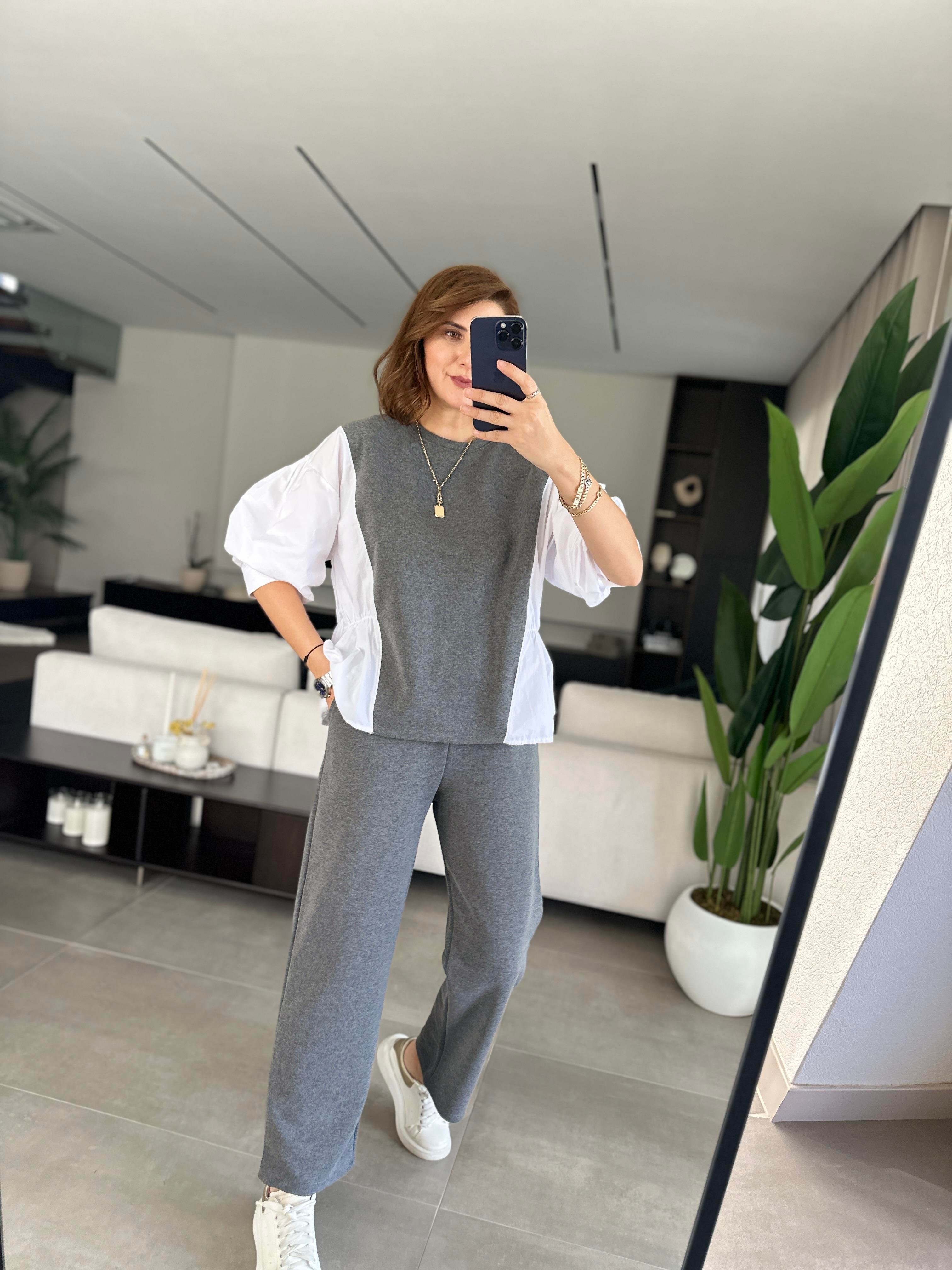 Sweat Gömlek Detaylı Takım