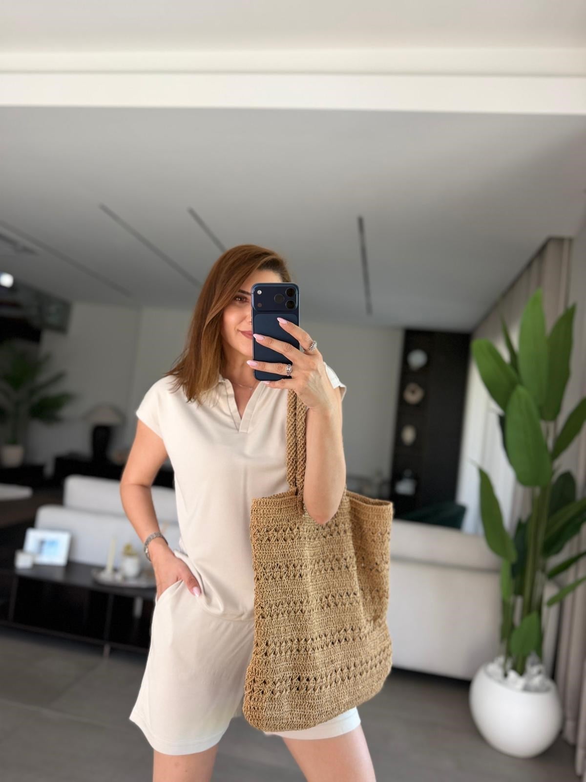 Taş  Polo Yaka Oys Şort Takım