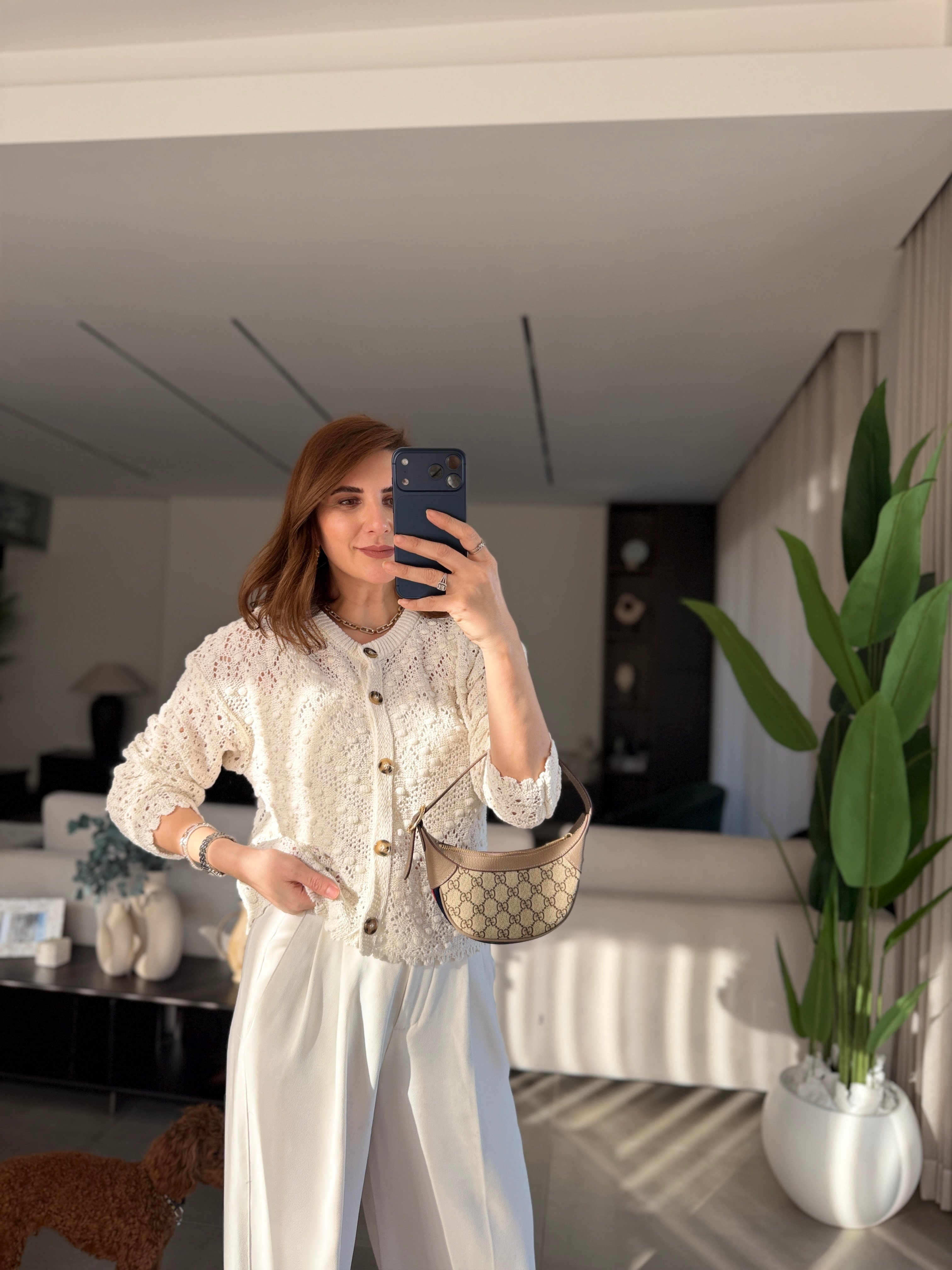 Taş Ponponlu Düğmeli Hırka