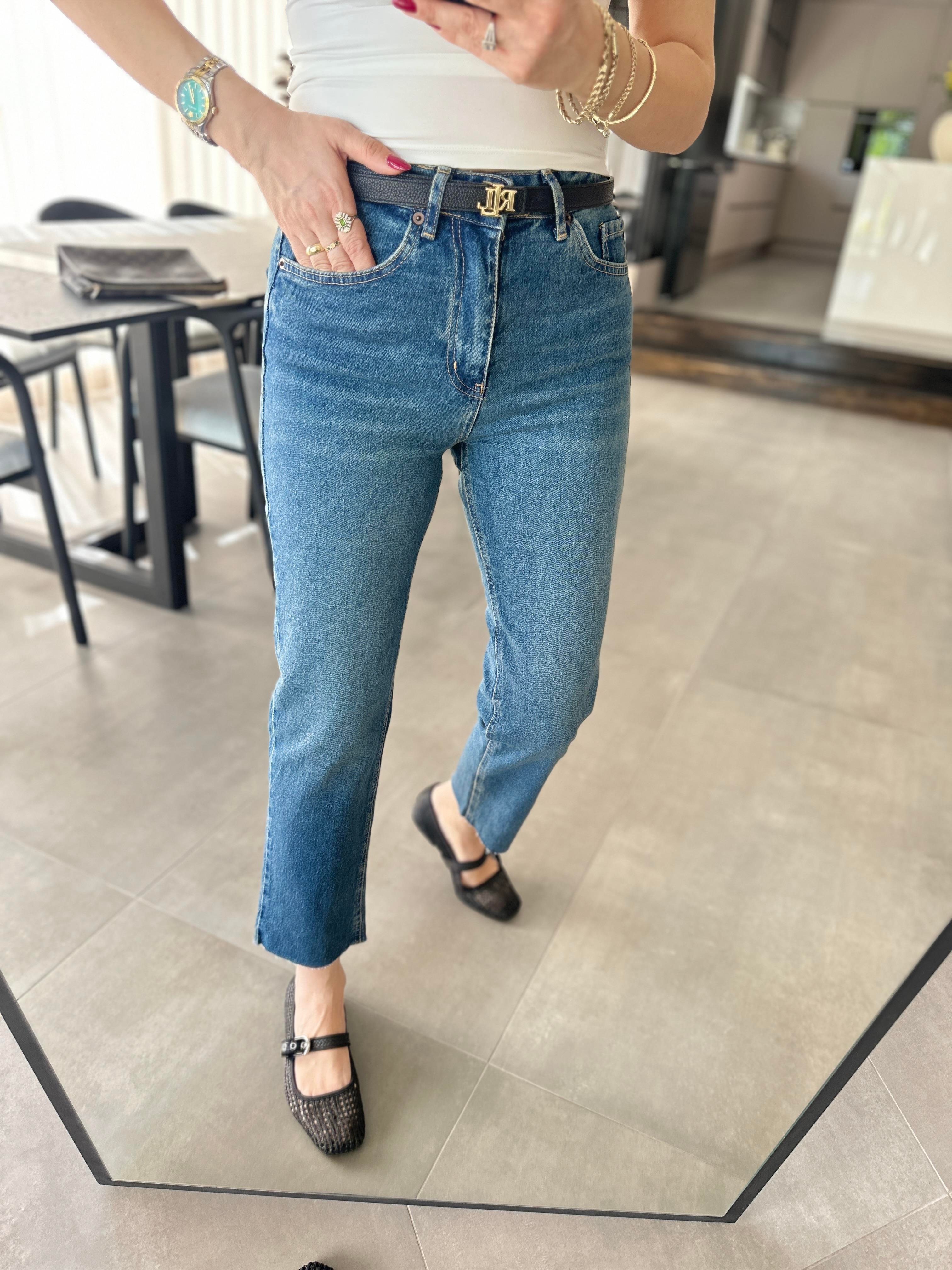 Taşlamalı Boyfit Jean