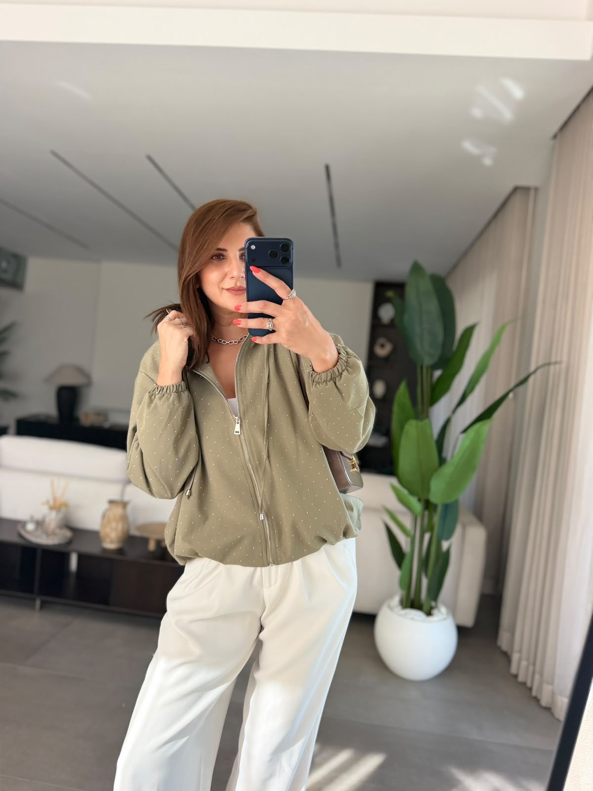 Taşlı Bomber Ceket