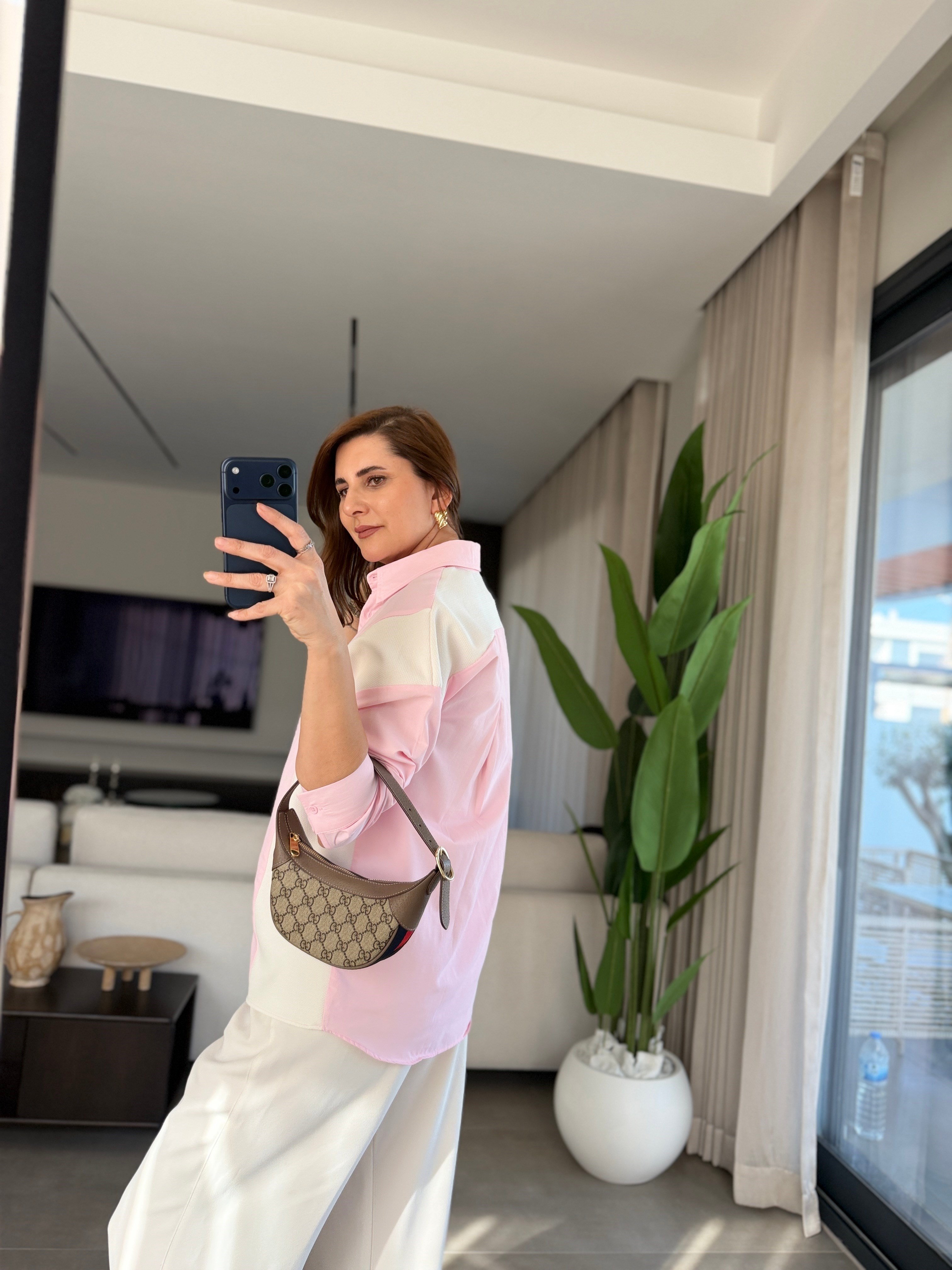 Taşlı Luxe Blok Gömlek