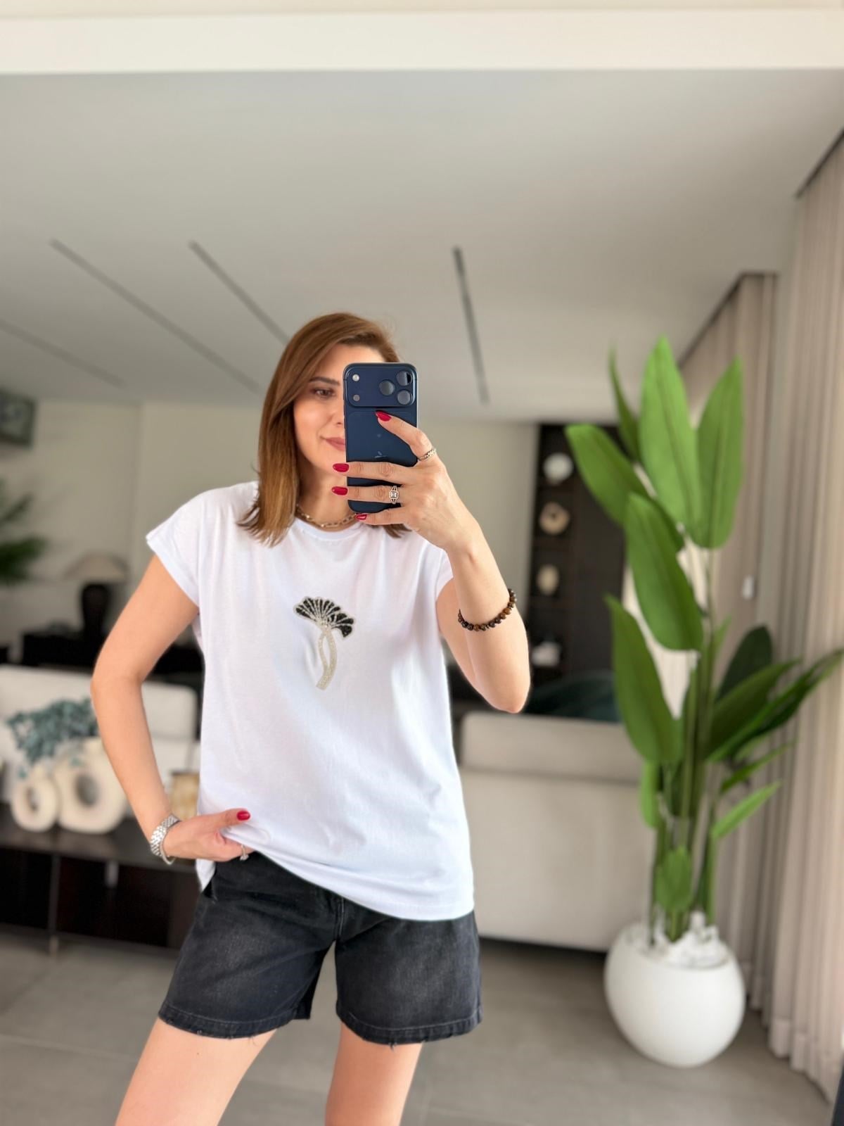 Taşlı Palmiye T-shirt