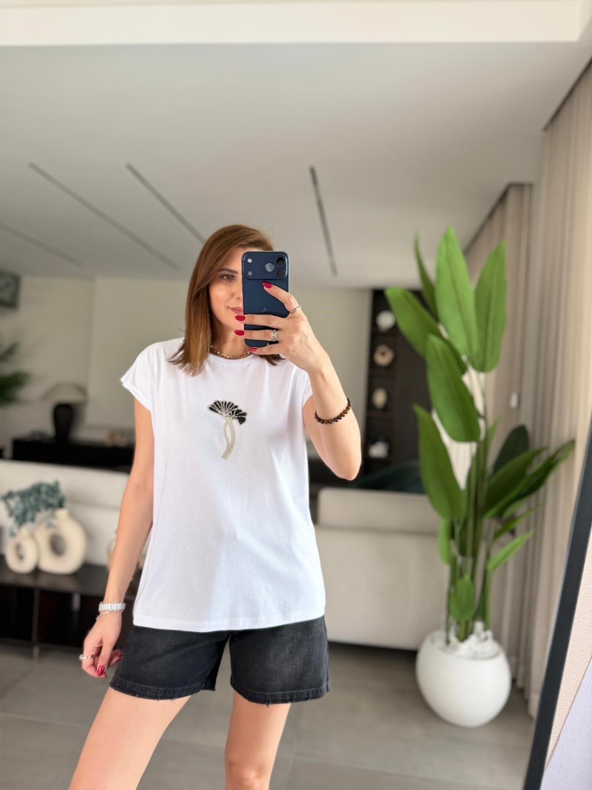 Taşlı Palmiye T-shirt