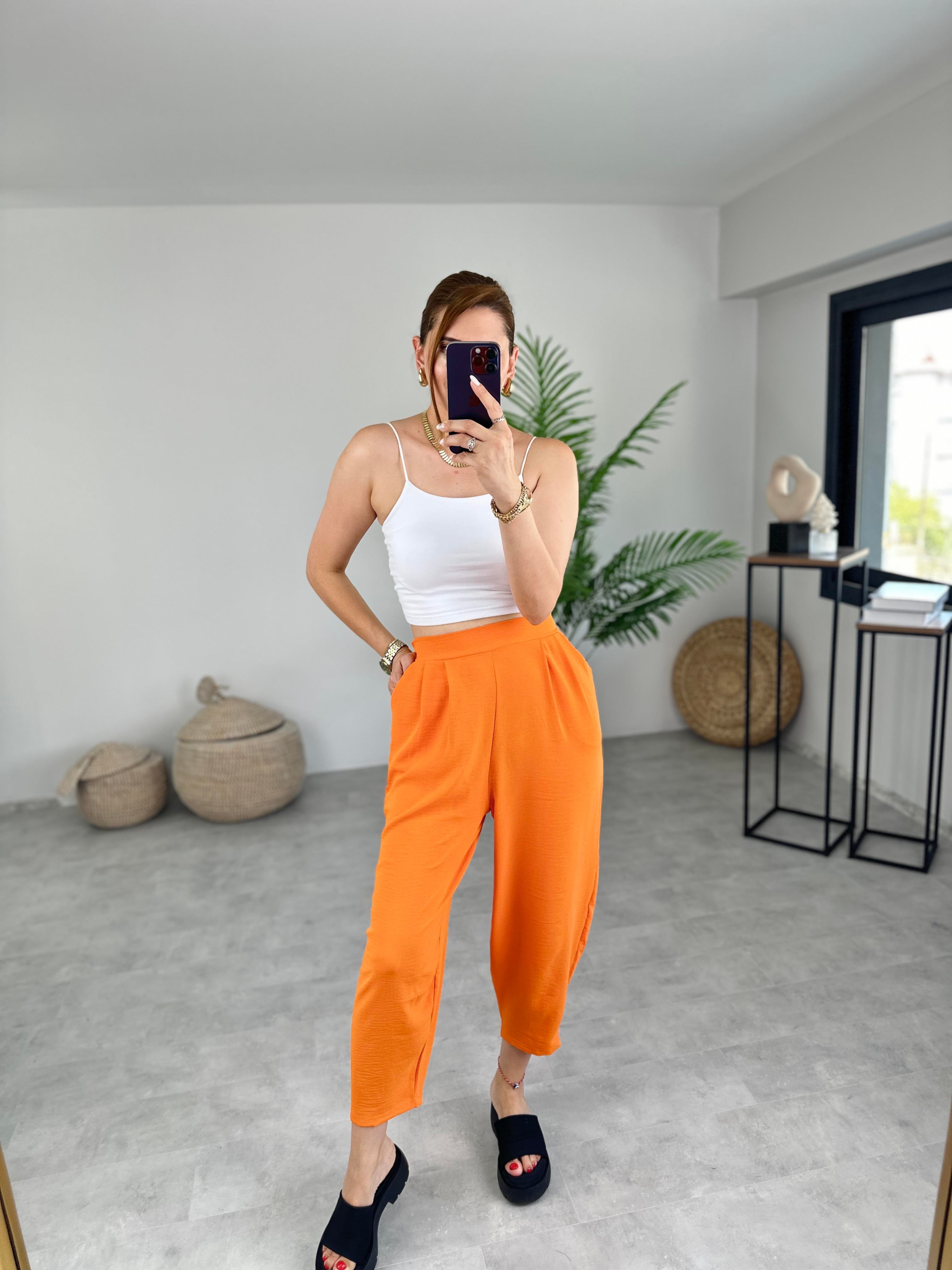 TURUNCU AYROBİN HAREM PANTOLON