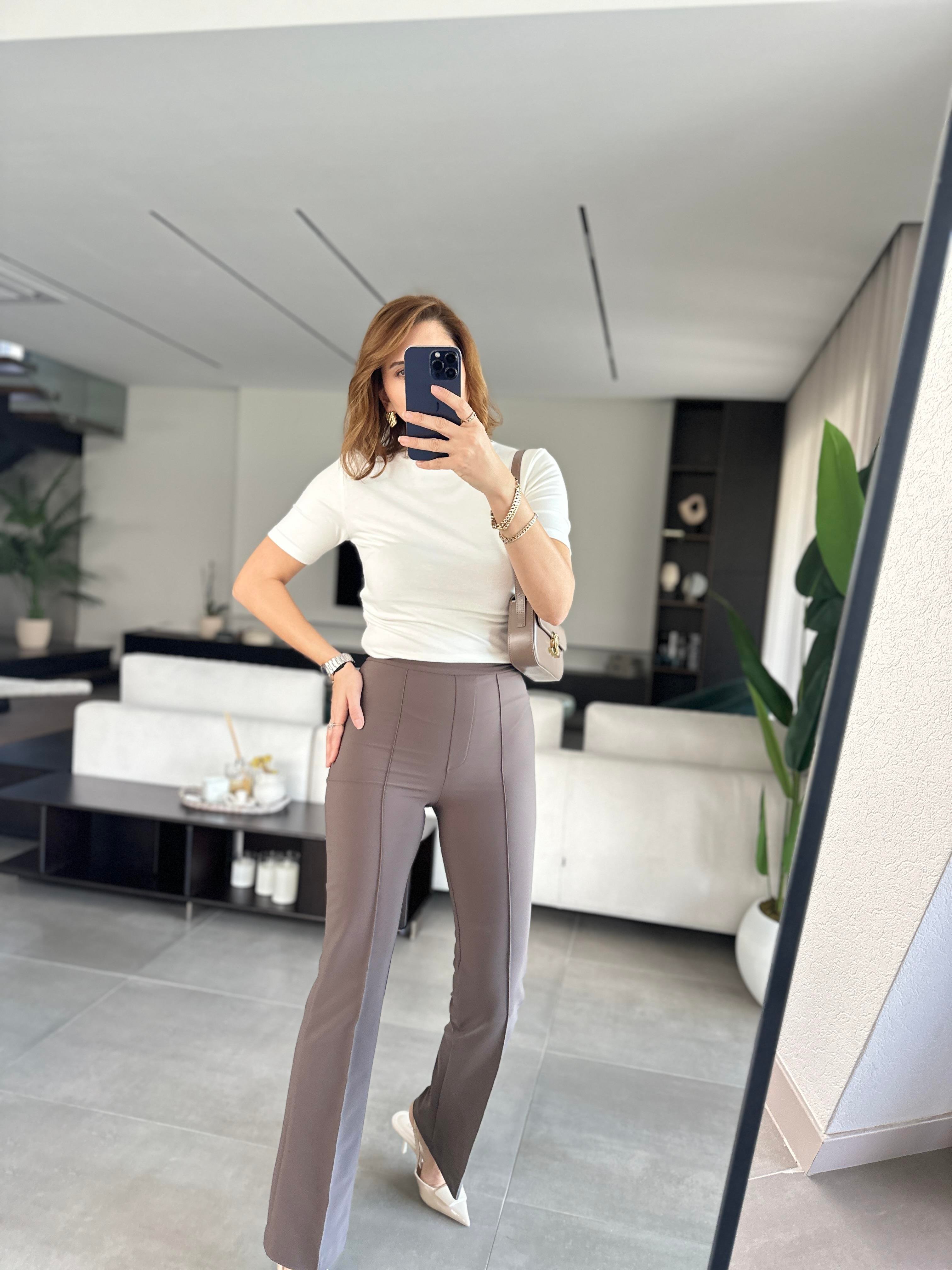 Vizon Önü Dikişli Toparlayıcı Pantolon