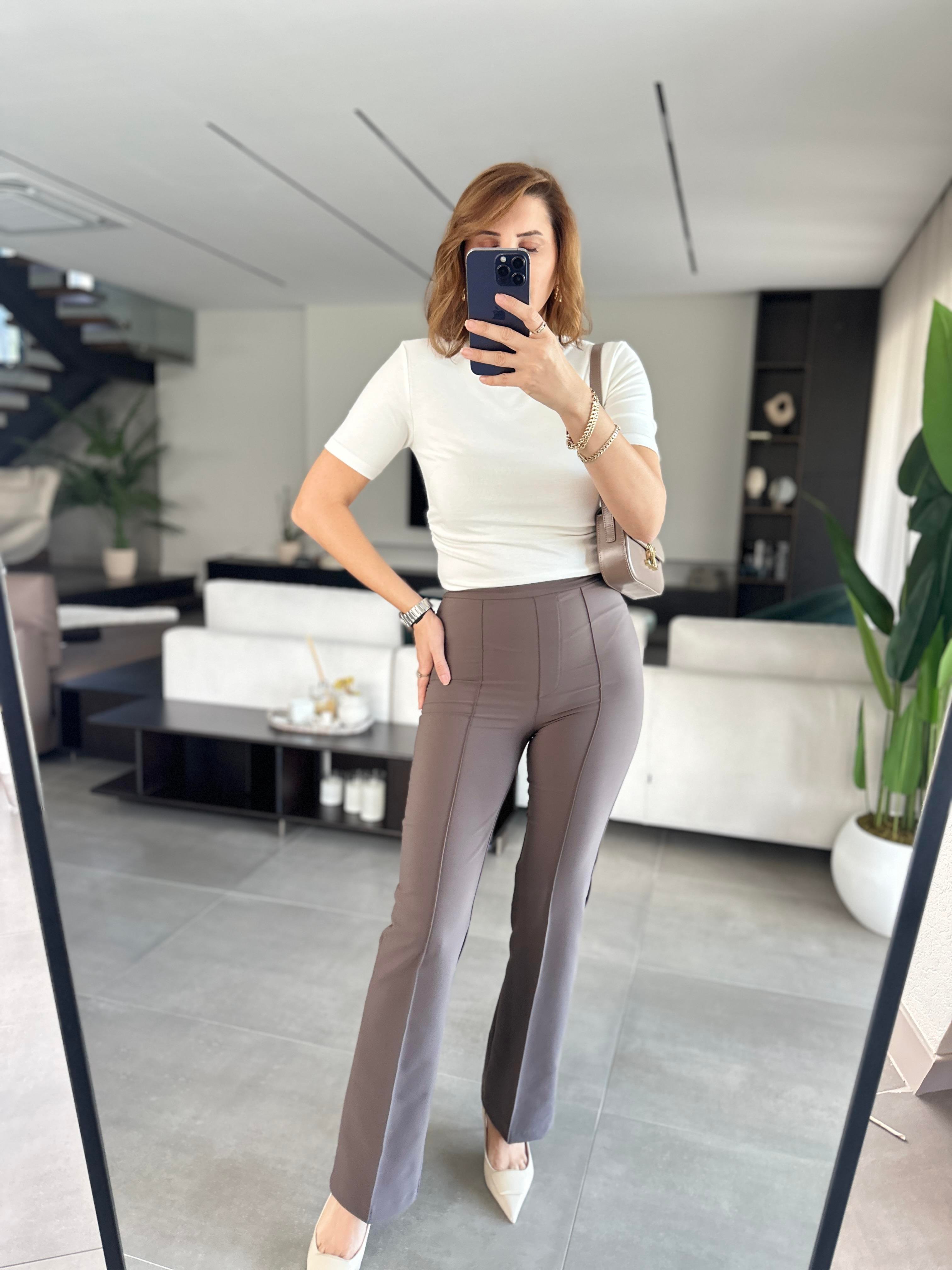 Vizon Önü Dikişli Toparlayıcı Pantolon