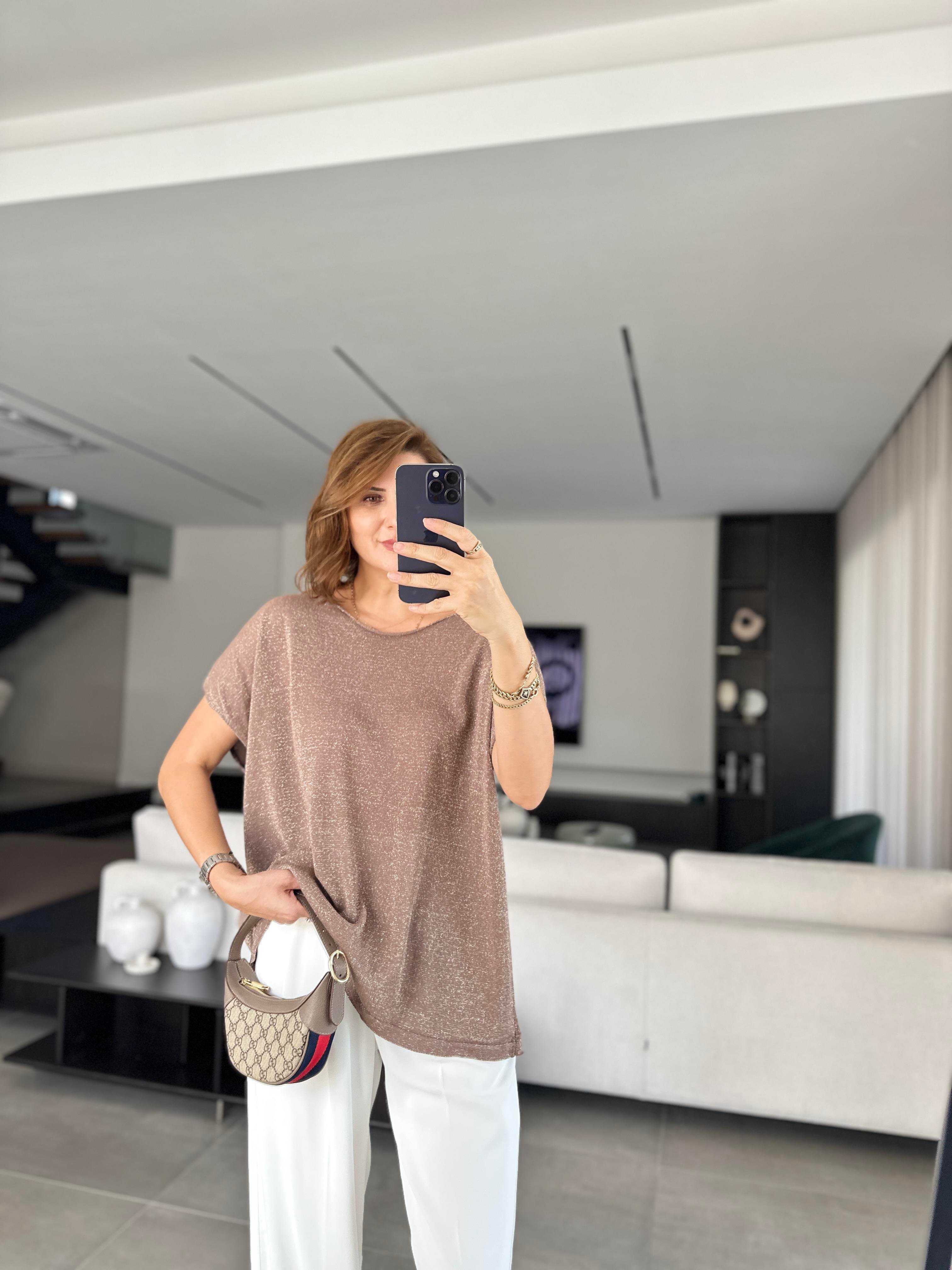 Vizon Simli Triko Bluz