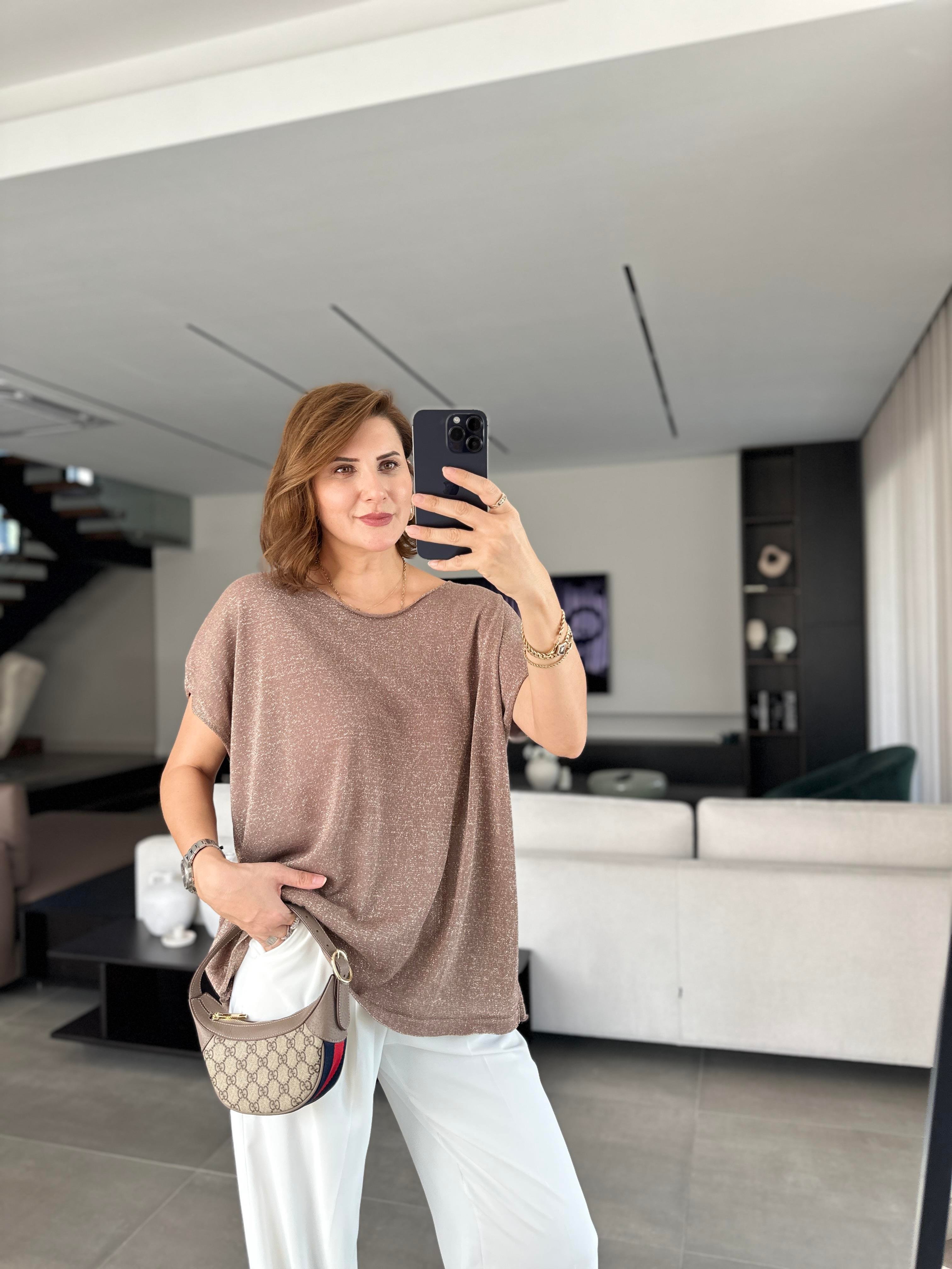 Vizon Simli Triko Bluz