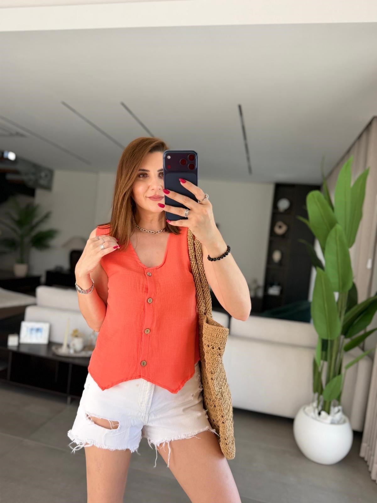 Yavruağzı Müslin Yelek