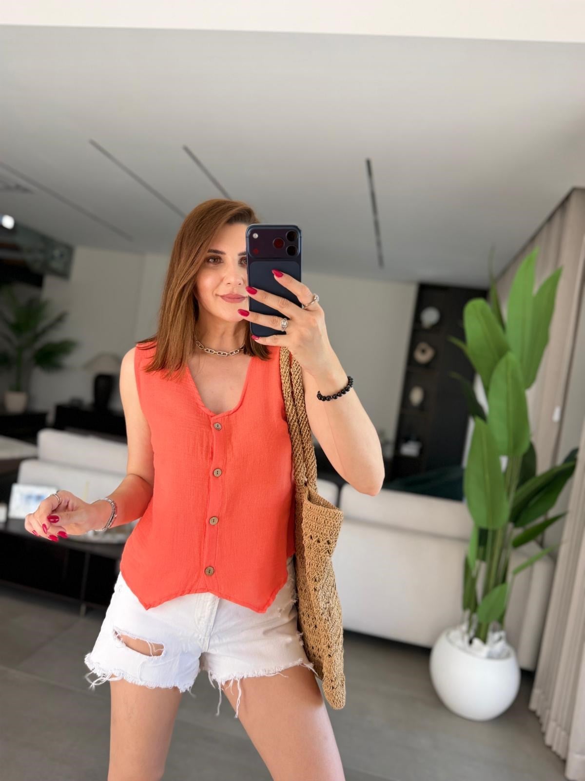 Yavruağzı Müslin Yelek