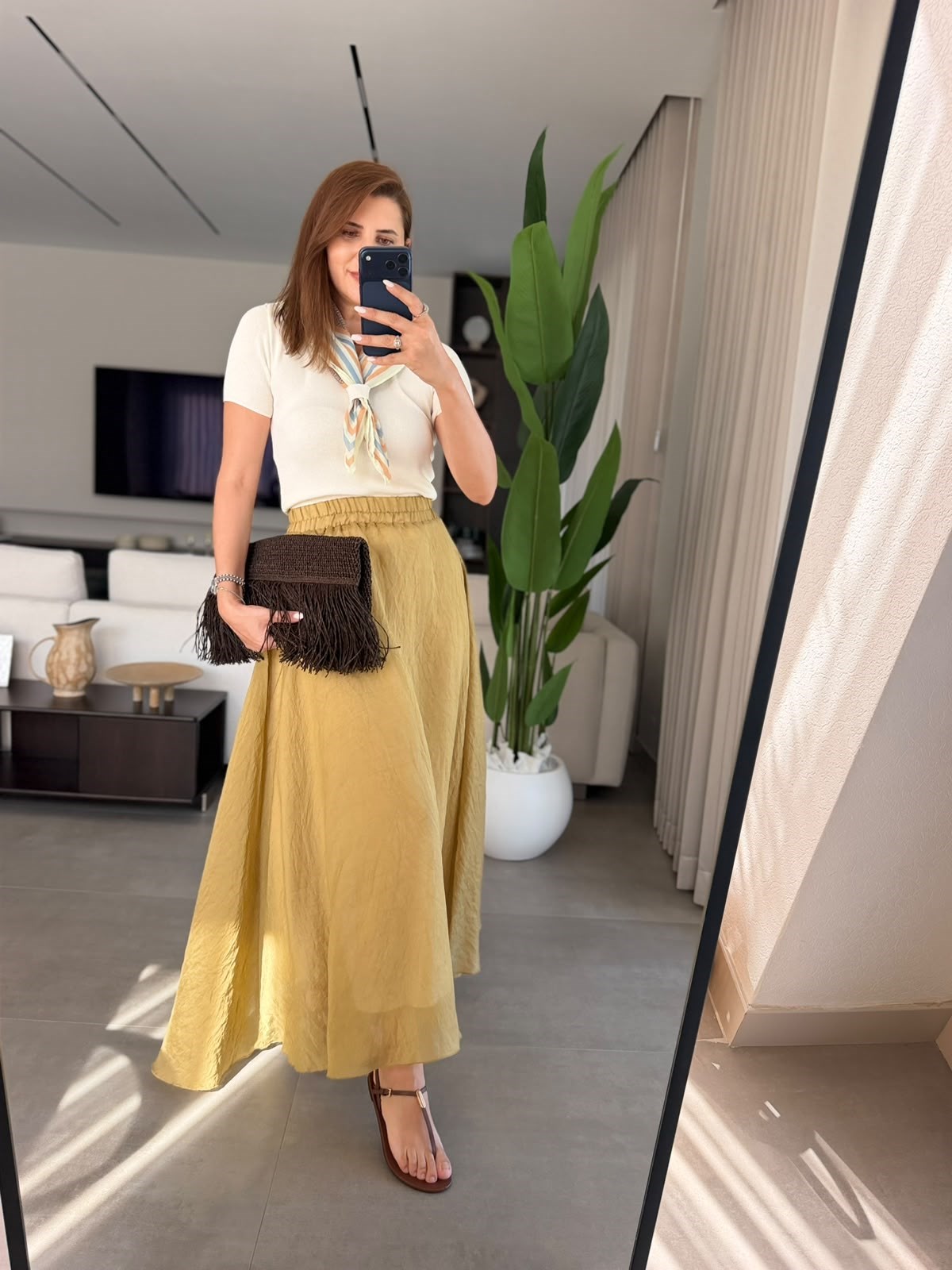 Yeşil Astarlı Lina Etek