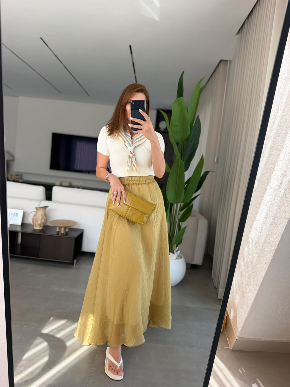 Yeşil Astarlı Lina Etek