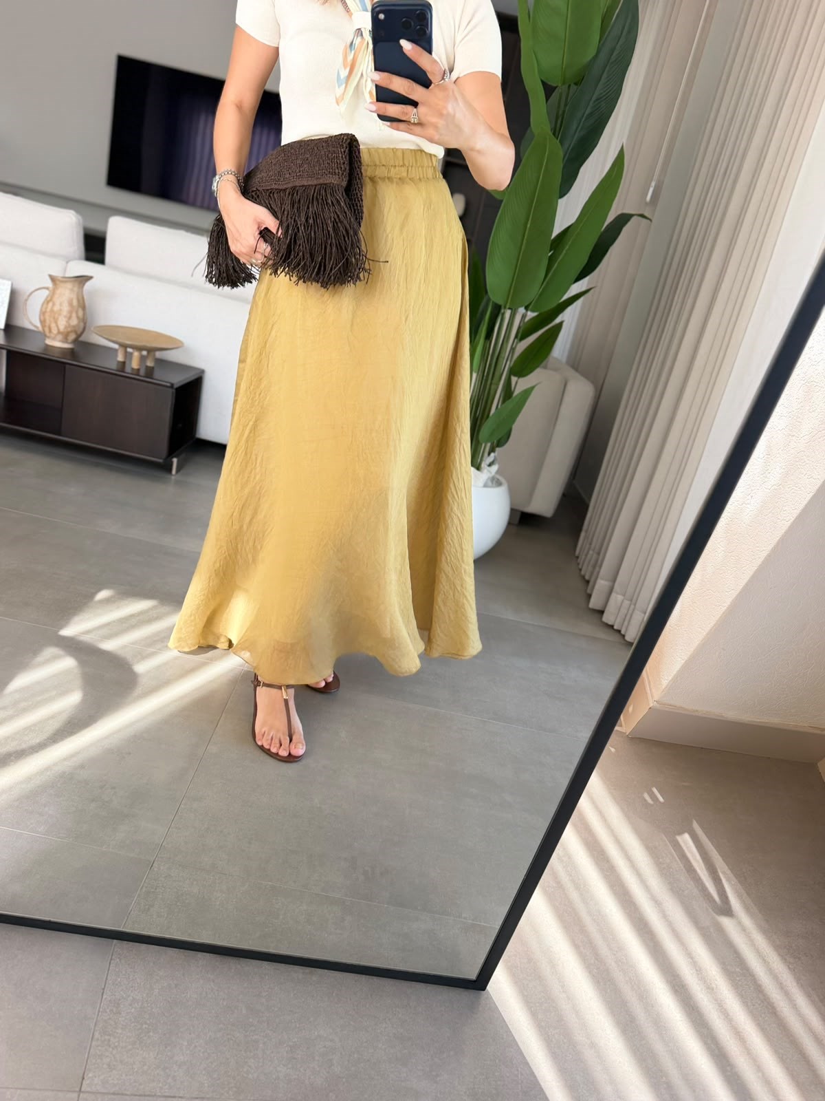 Yeşil Astarlı Lina Etek