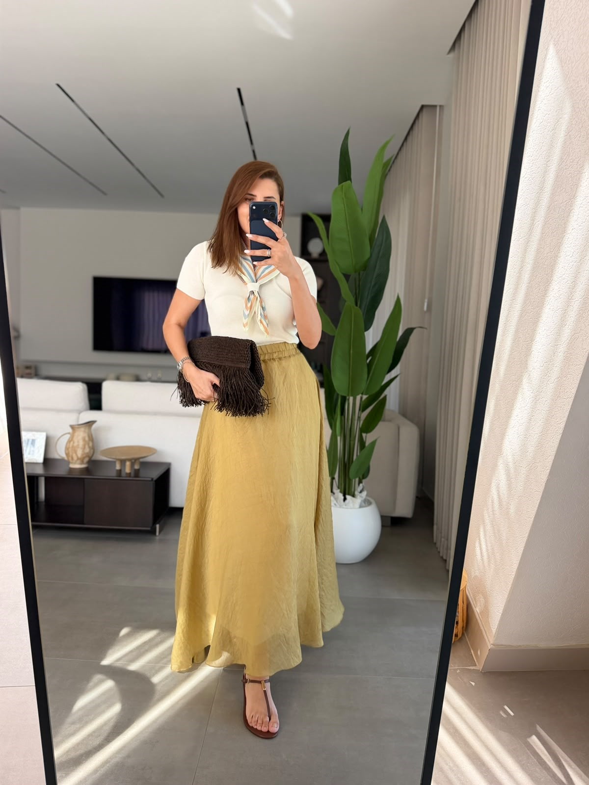 Yeşil Astarlı Lina Etek
