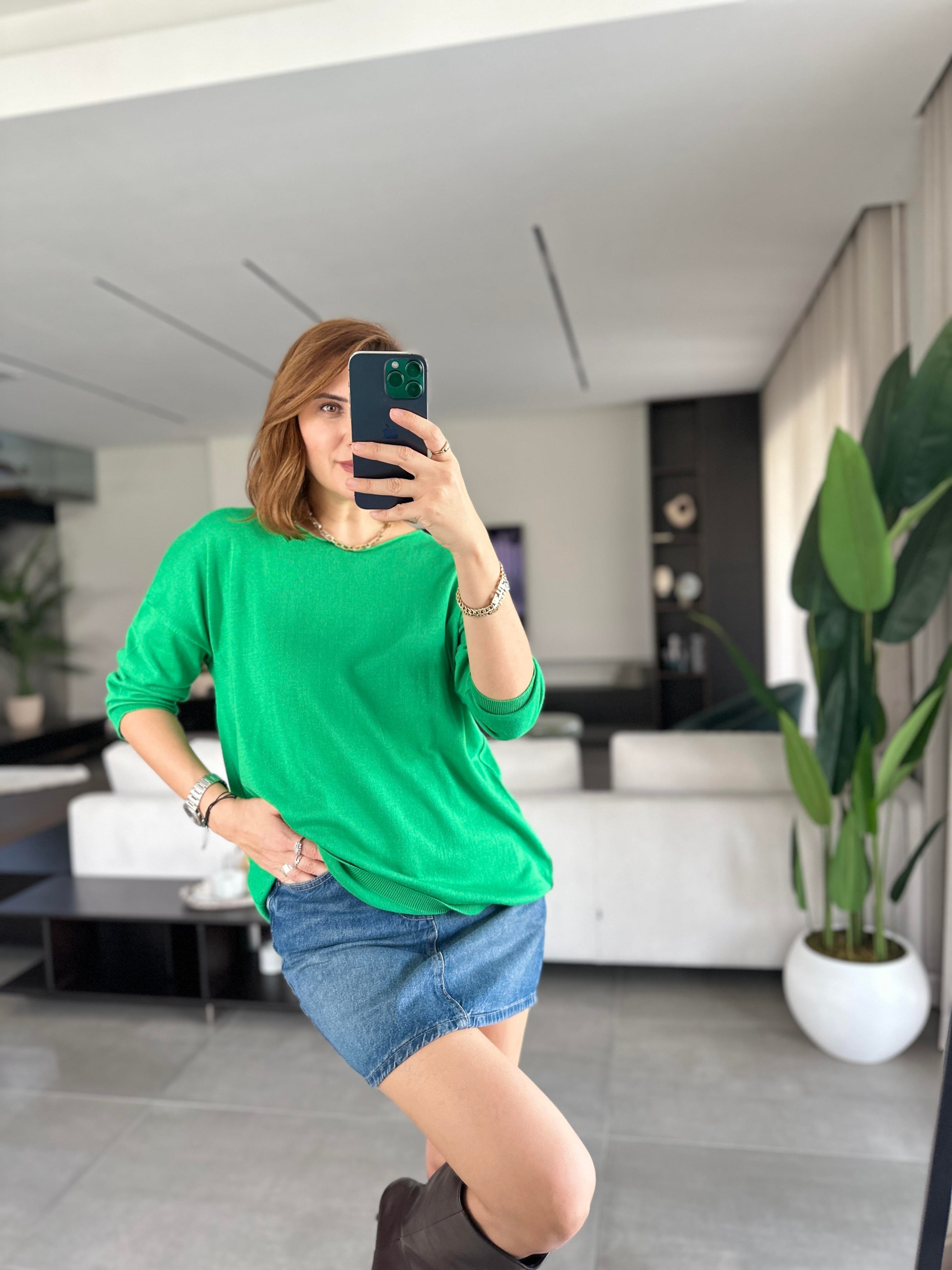 Yeşil Lena Bluz
