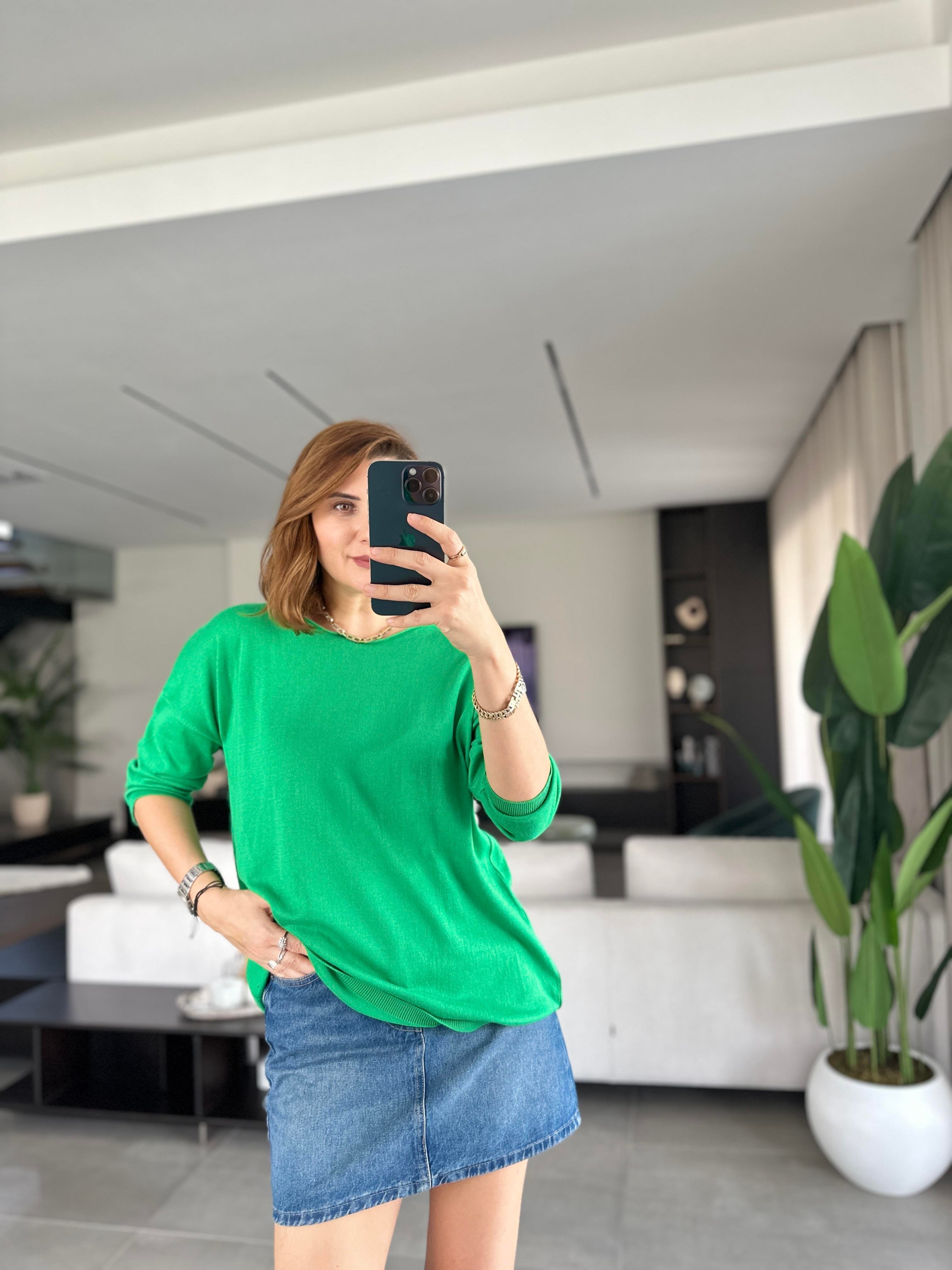 Yeşil Lena Bluz