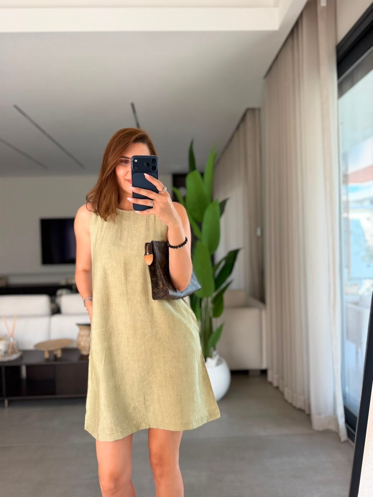 Yeşil Lina Kolsuz Elbise