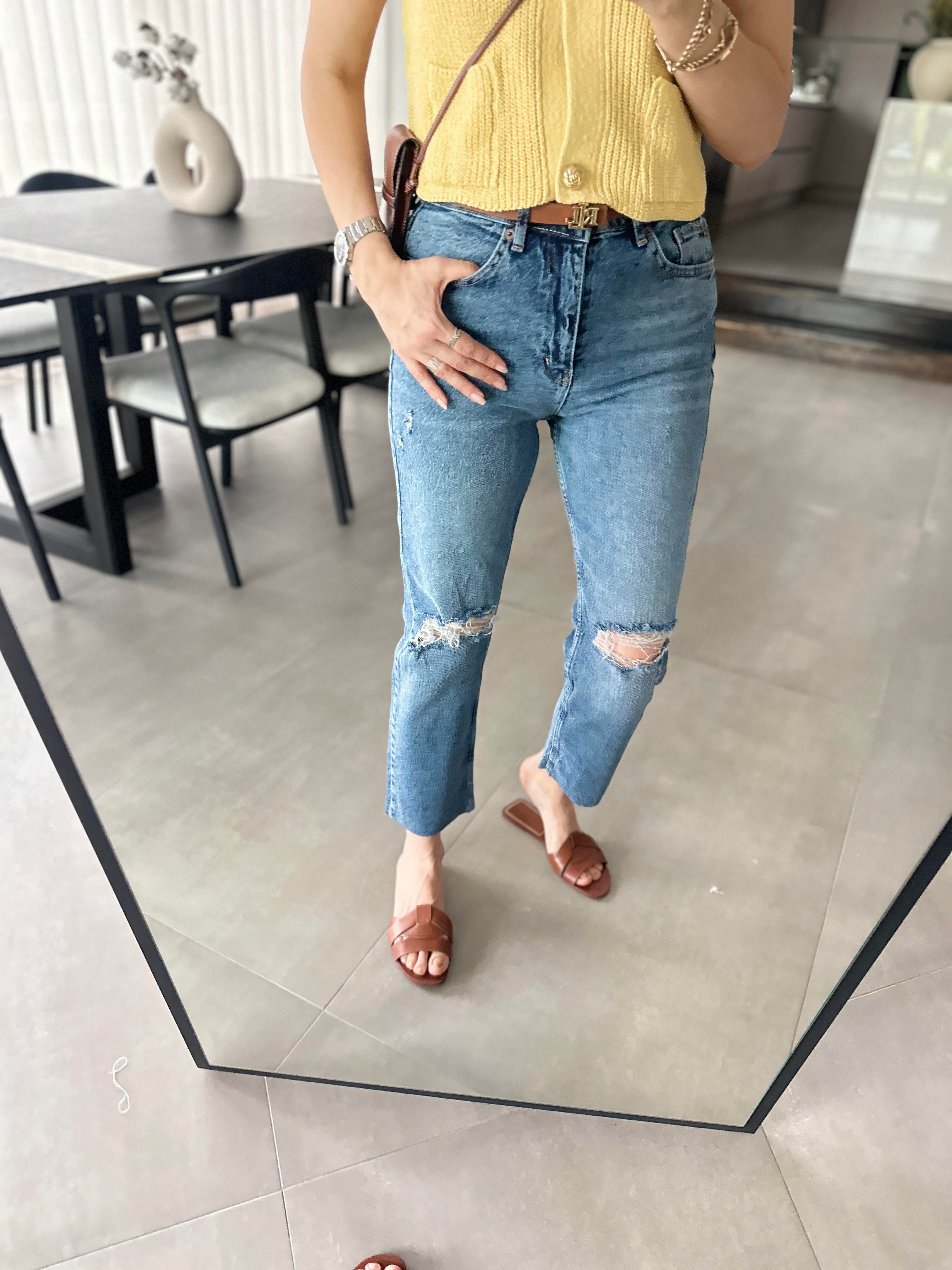 Yırtıklı Boyfit Jean