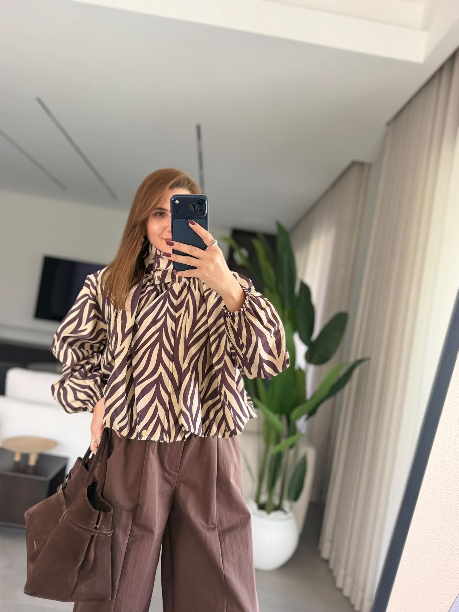 Zebra Desenli Yağmmurluk