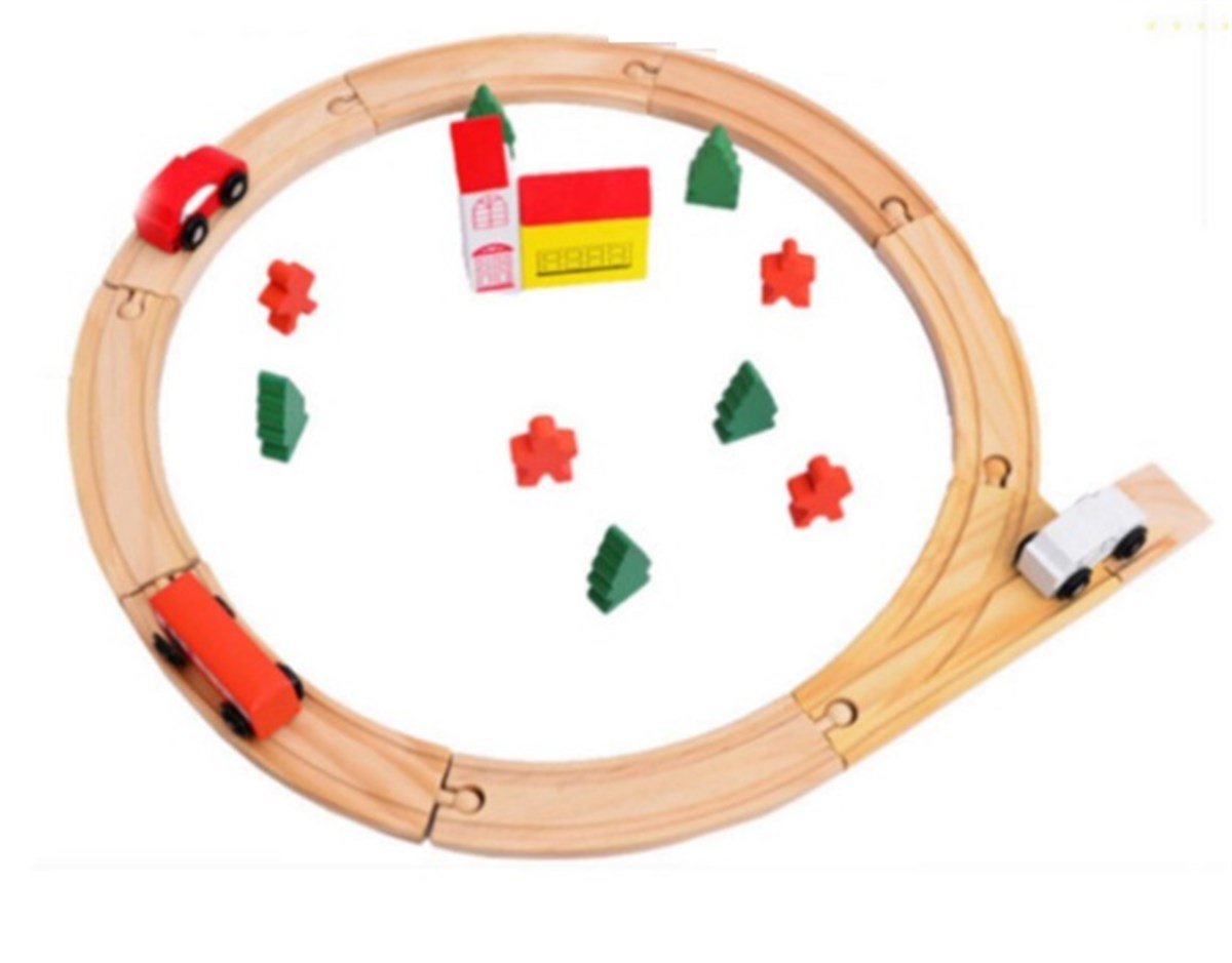 Ahşap Tren Seti 25 Parça