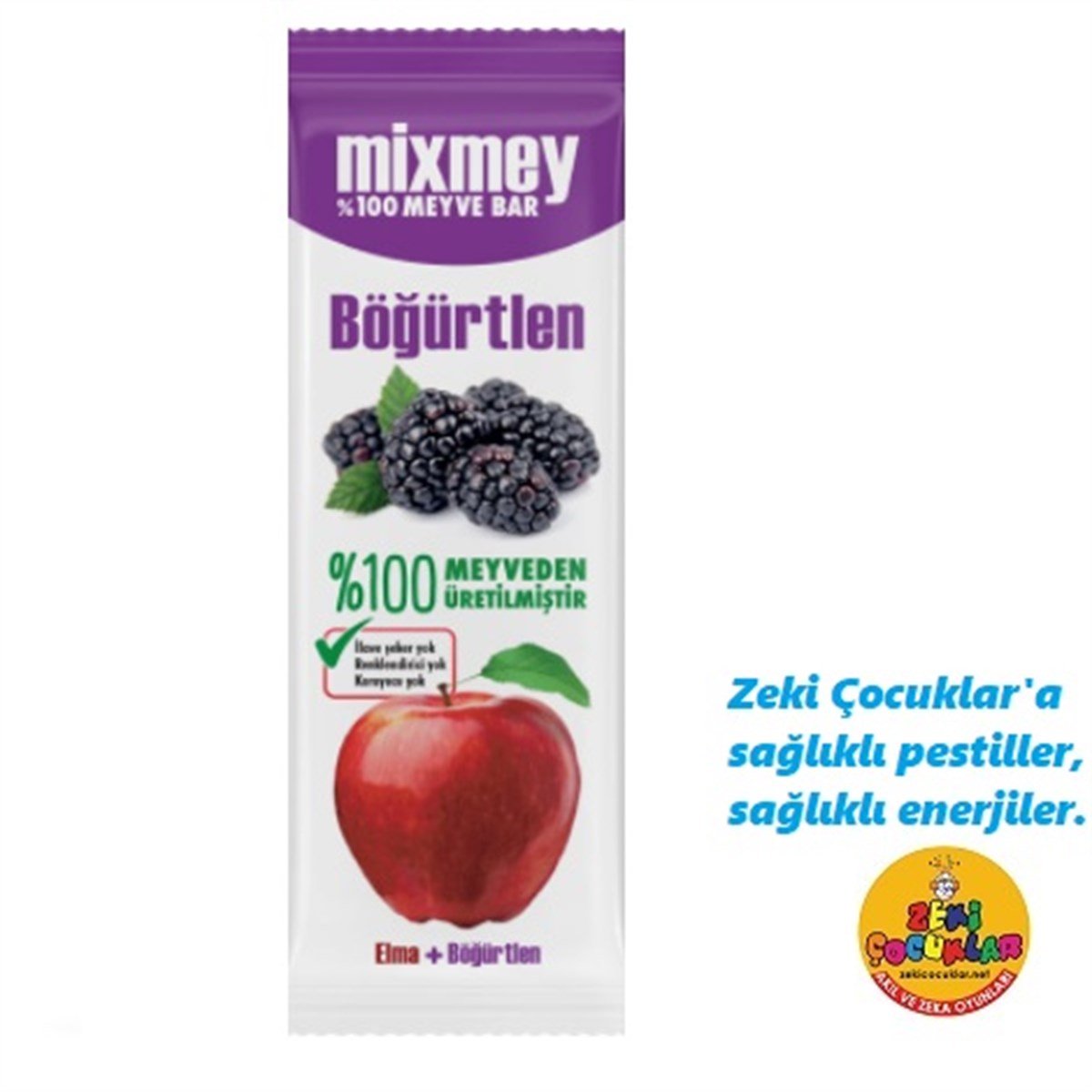 Böğürtlen + Elma %100 Meyve Bar Mixmey 20gr.