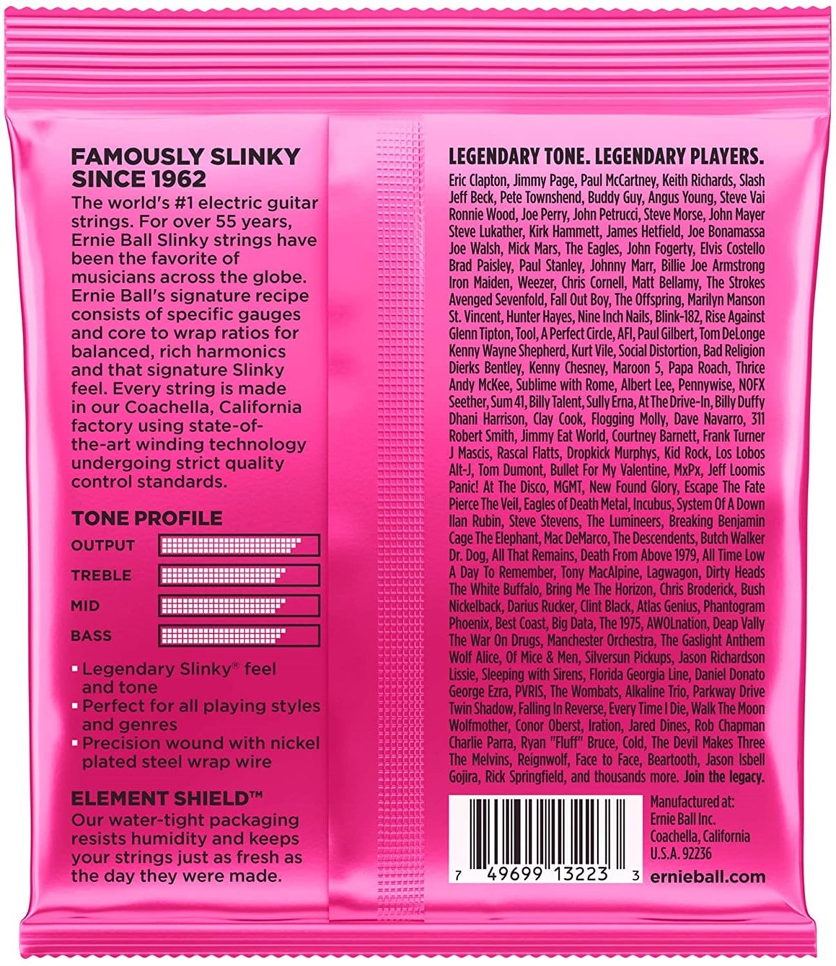 Ernie Ball 3223 009-042 Elektro Gitar Teli 3'lü Paket