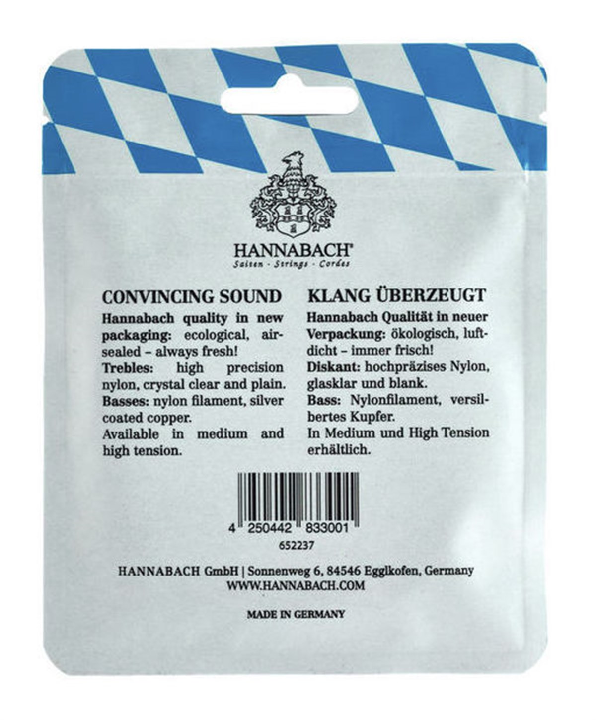 HANNABACH 500MT MEDIUM TENSION KLASİK GİTAR TELİ