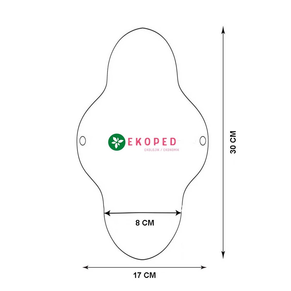 Ekoped Doğal Yıkanabilir Kadın Pedi 12'li (Gece)