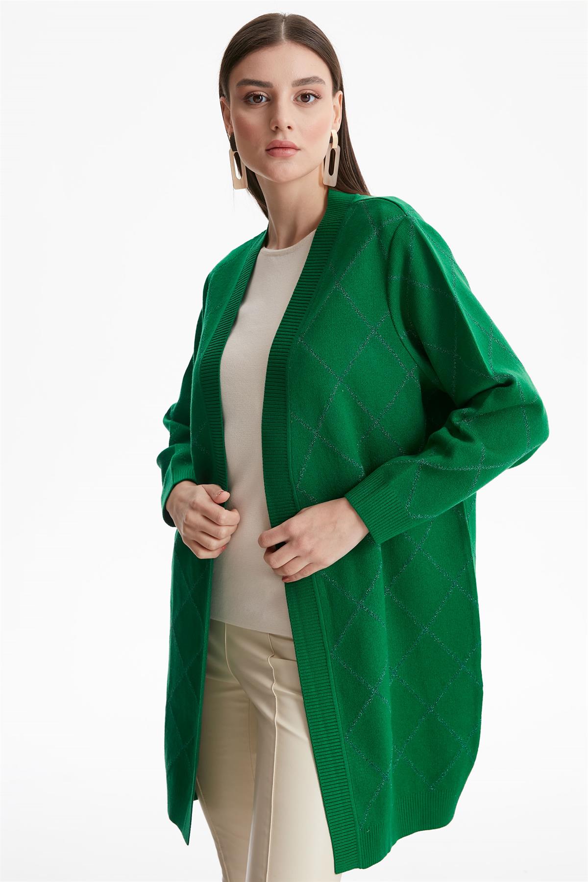BAKLAVA DESENLİ SİMLİ HIRKA BENETTON