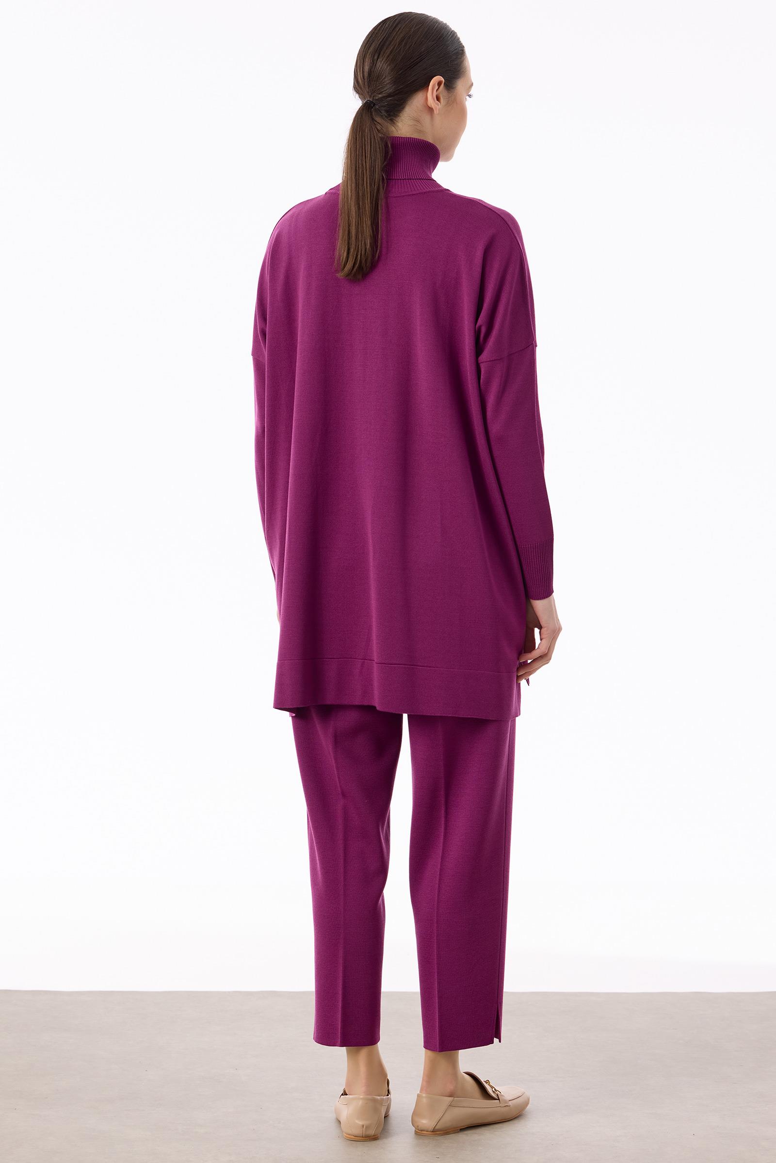 Balıkçı Yaka Oversize Basic Triko Tunik ERGUVAN