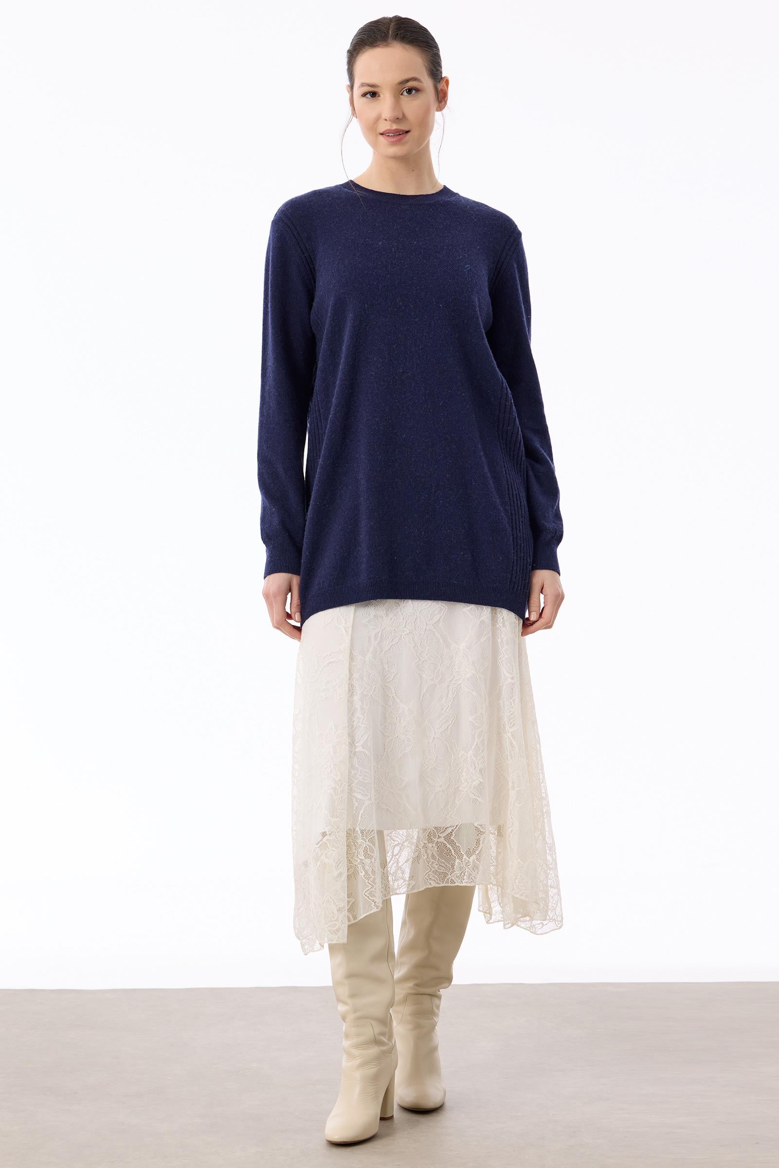 Basic Casmir Triko Tunik LACİVERT