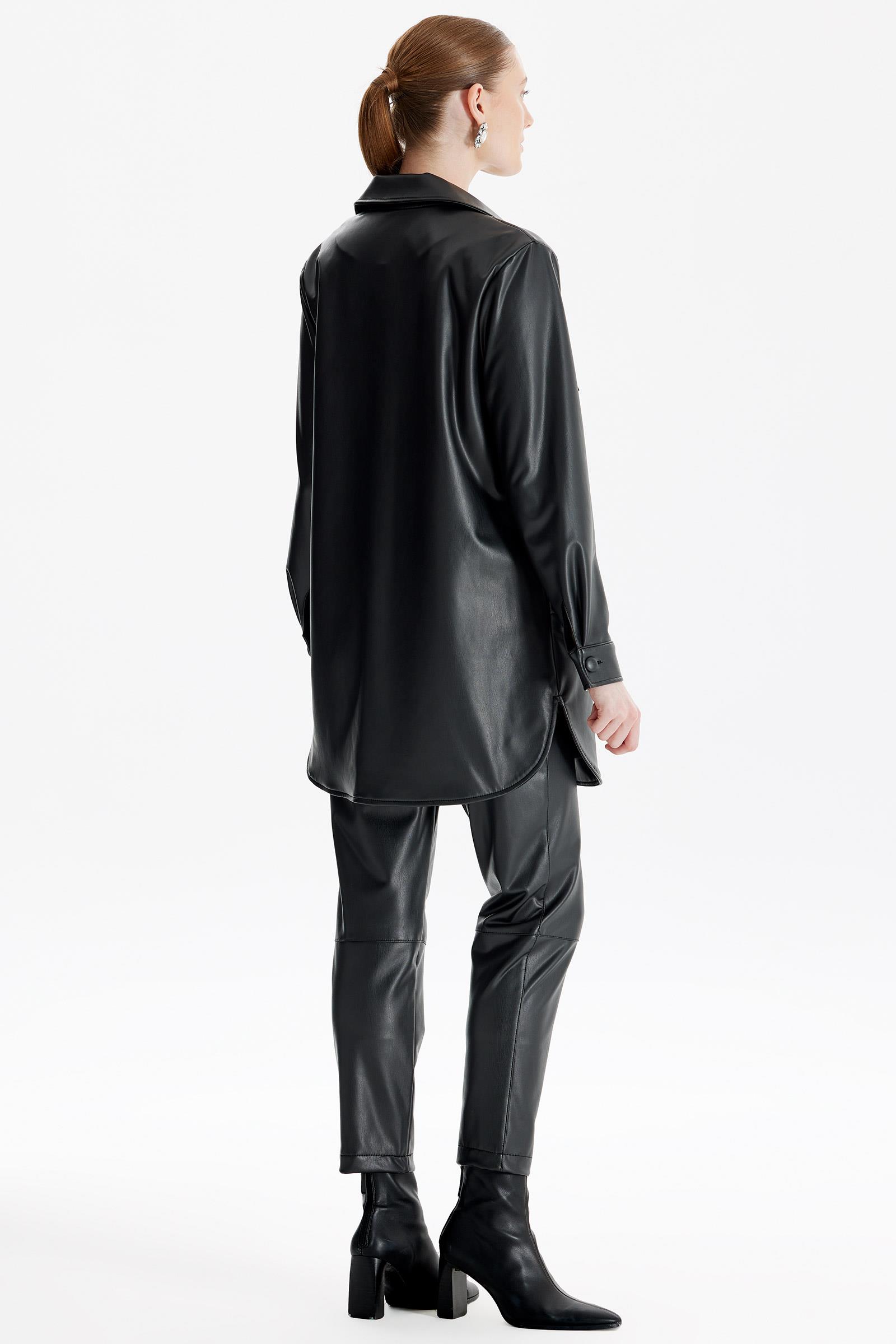 Deri İkili Takım SİYAH