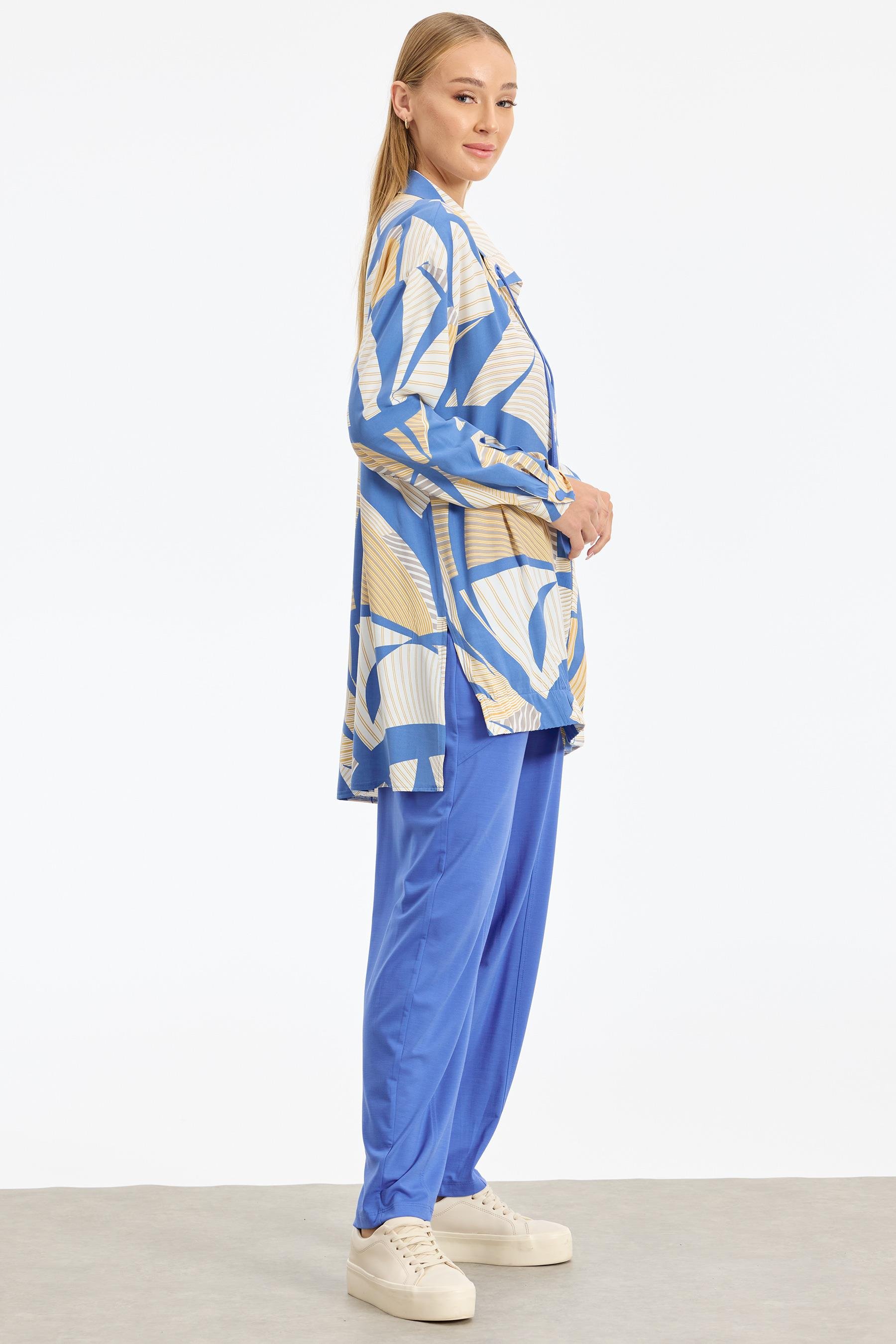 DESENLİ İKİLİ TAKIM MAVİ