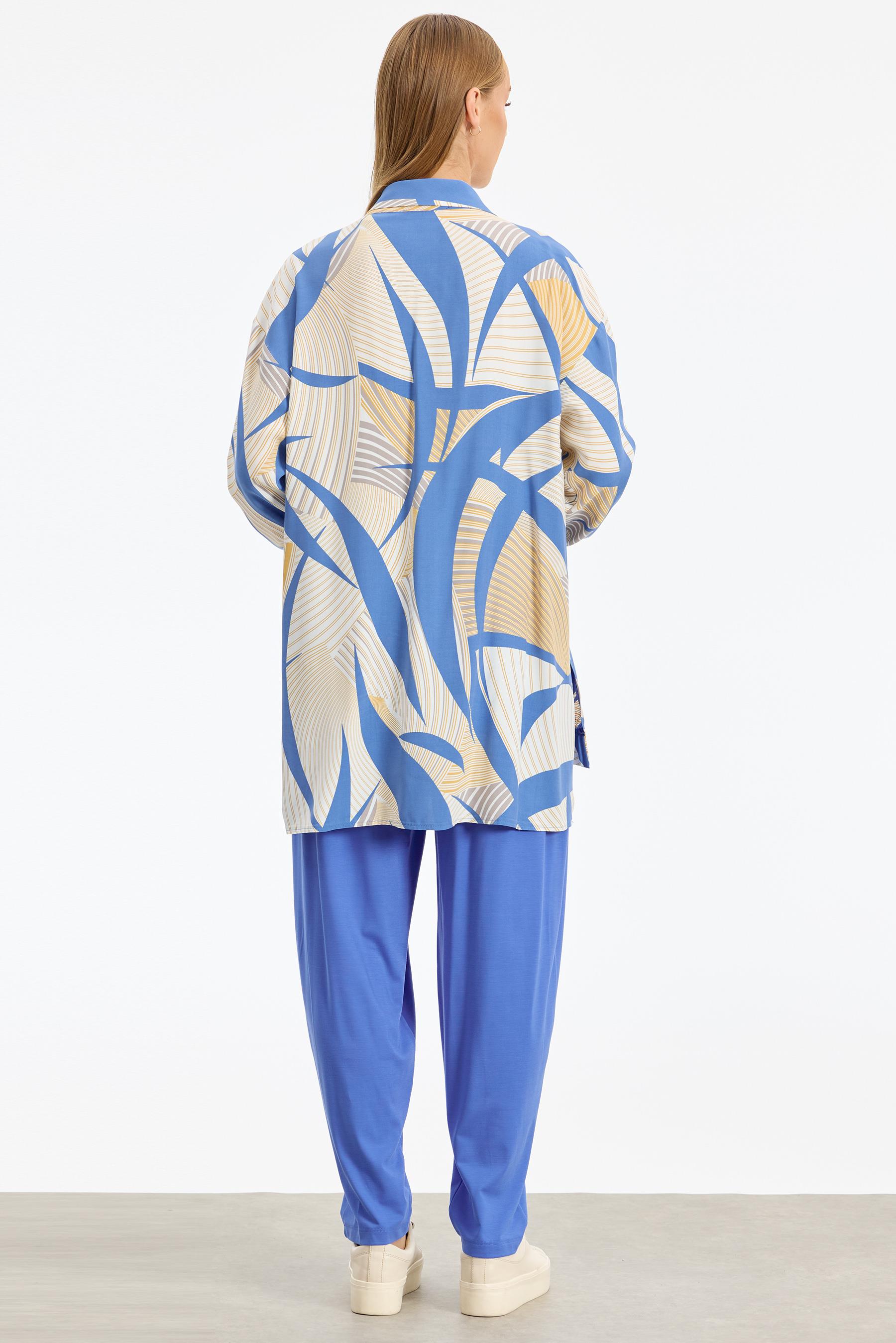 DESENLİ İKİLİ TAKIM MAVİ