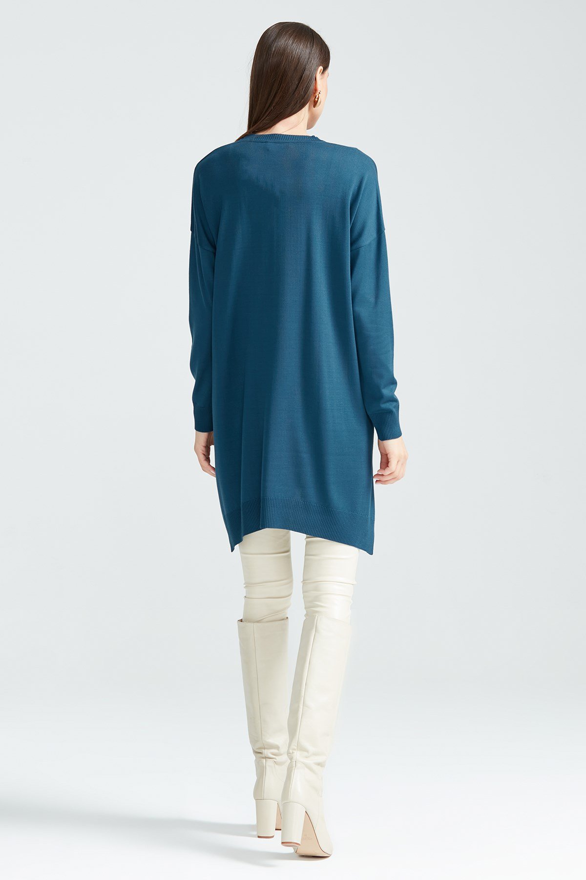 Düşük Kol Triko Tunik CLASSİC BLUE