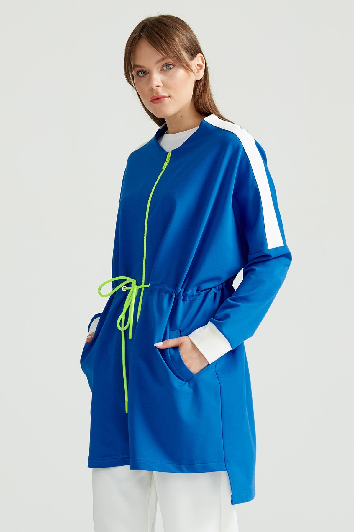 Fermuarlı Sweat Hırka SAKS