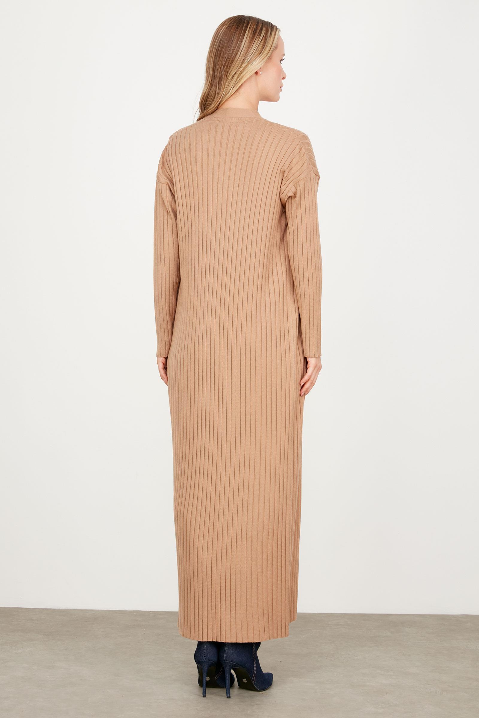 HIRKA KOMBİNLİ TRİKO ELBİSE CAMEL