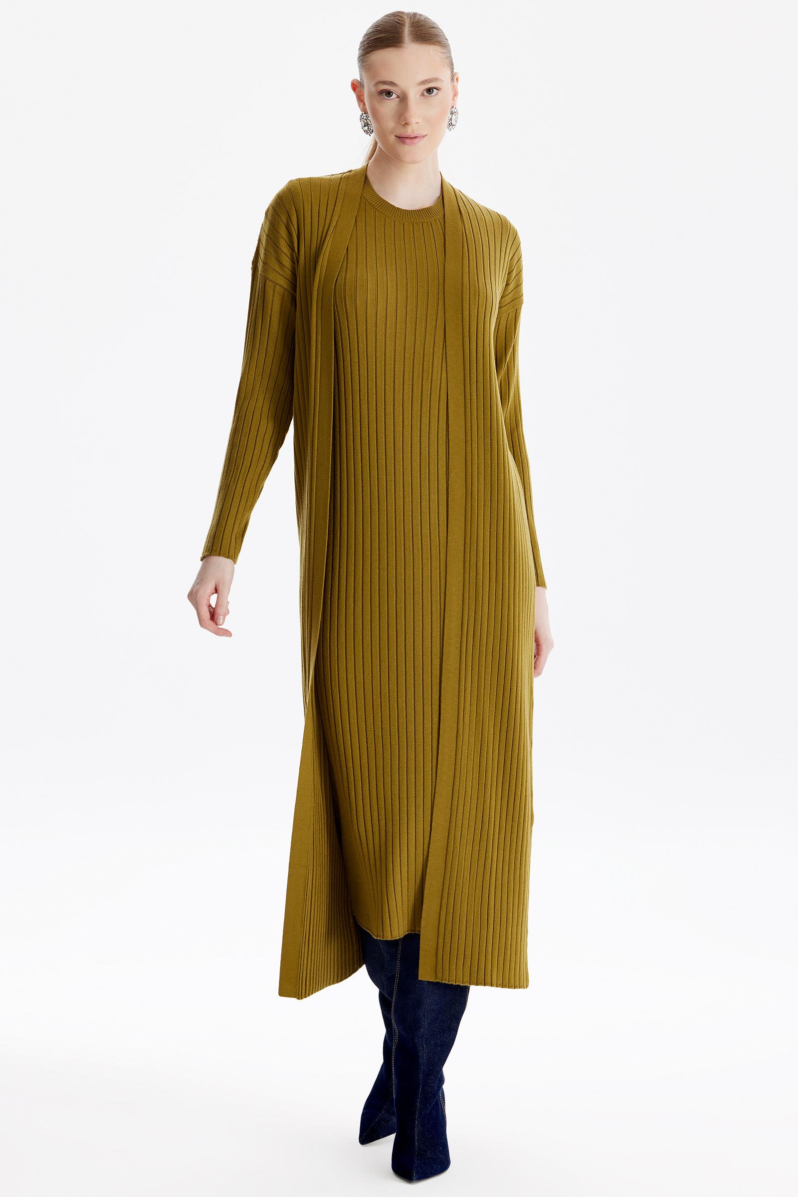 HIRKA KOMBİNLİ TRİKO ELBİSE OLİVE