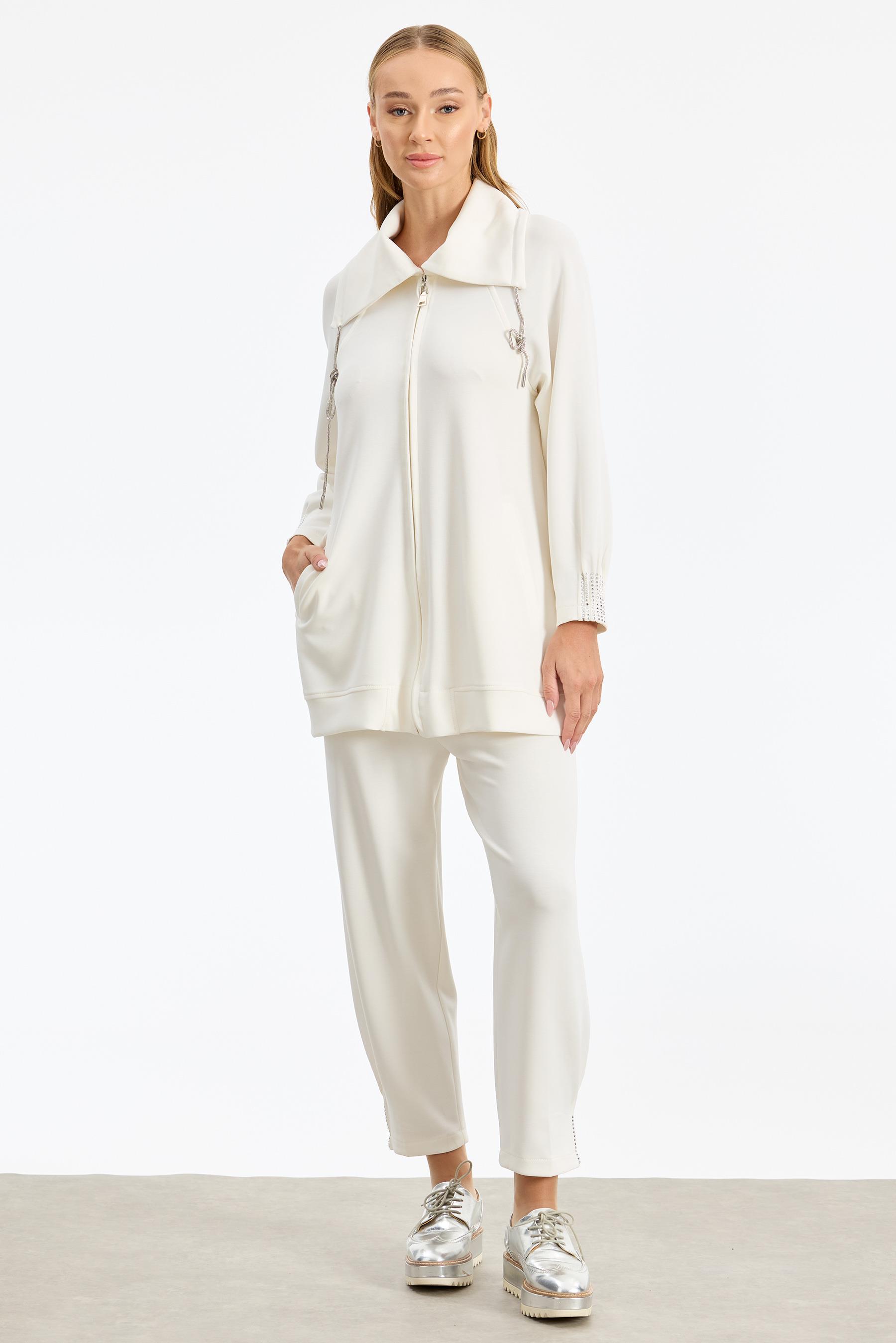 Nevür Ve Taş Detaylı Takım EKRU