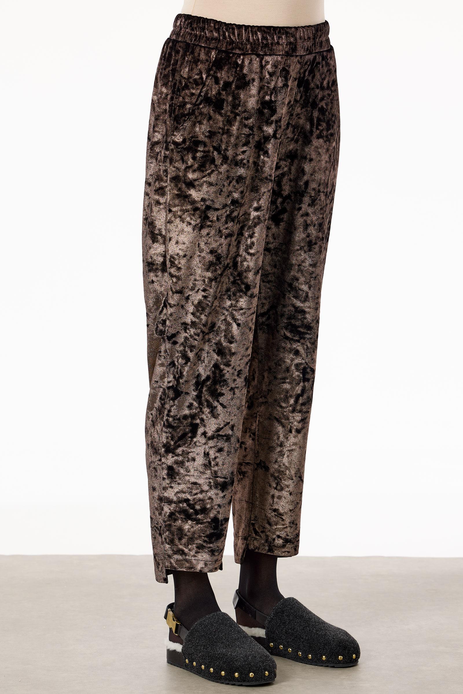 Önden Çıtçtlı Kadife Pantolonlu Takım KAHVE