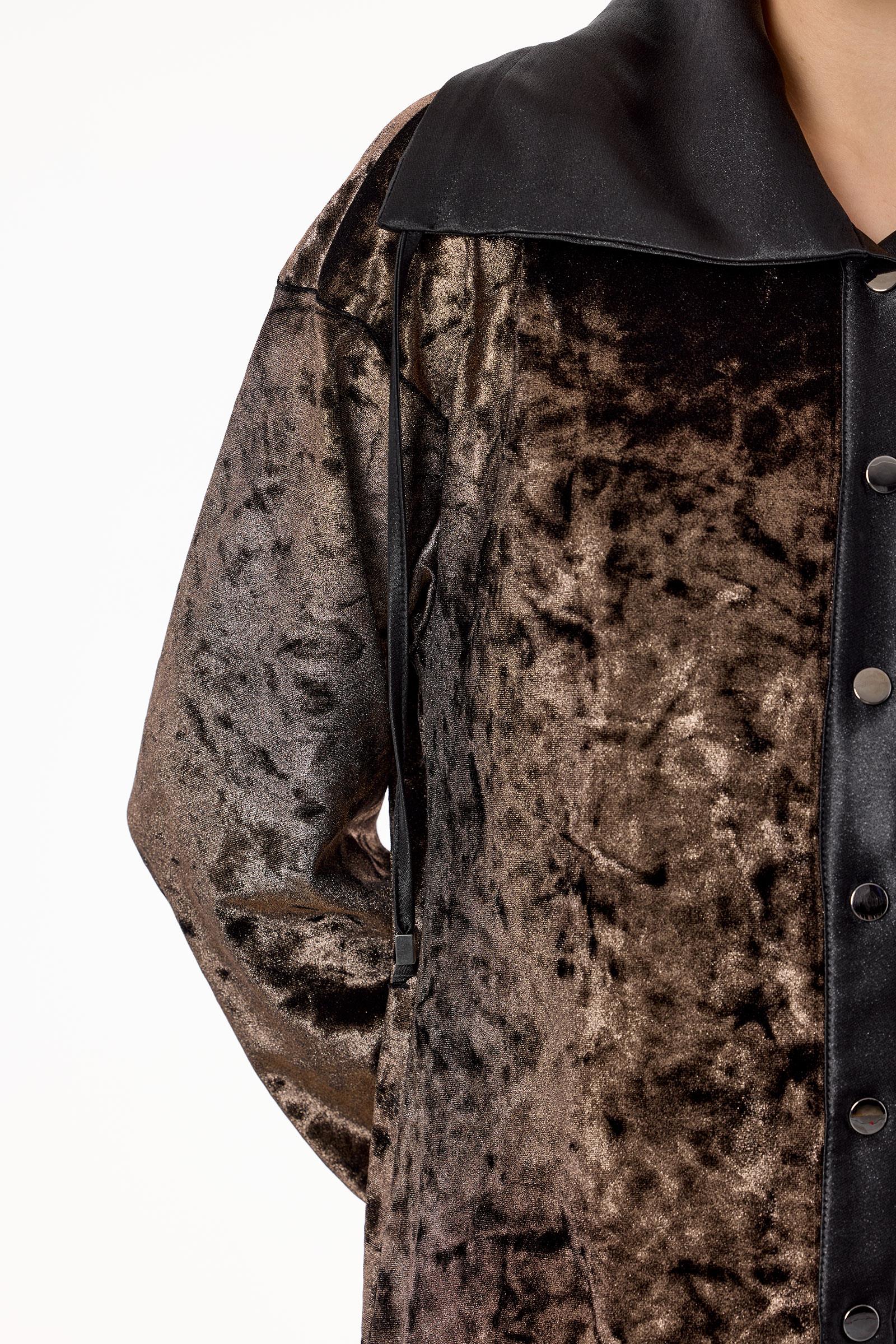 Önden Çıtçtlı Kadife Pantolonlu Takım KAHVE